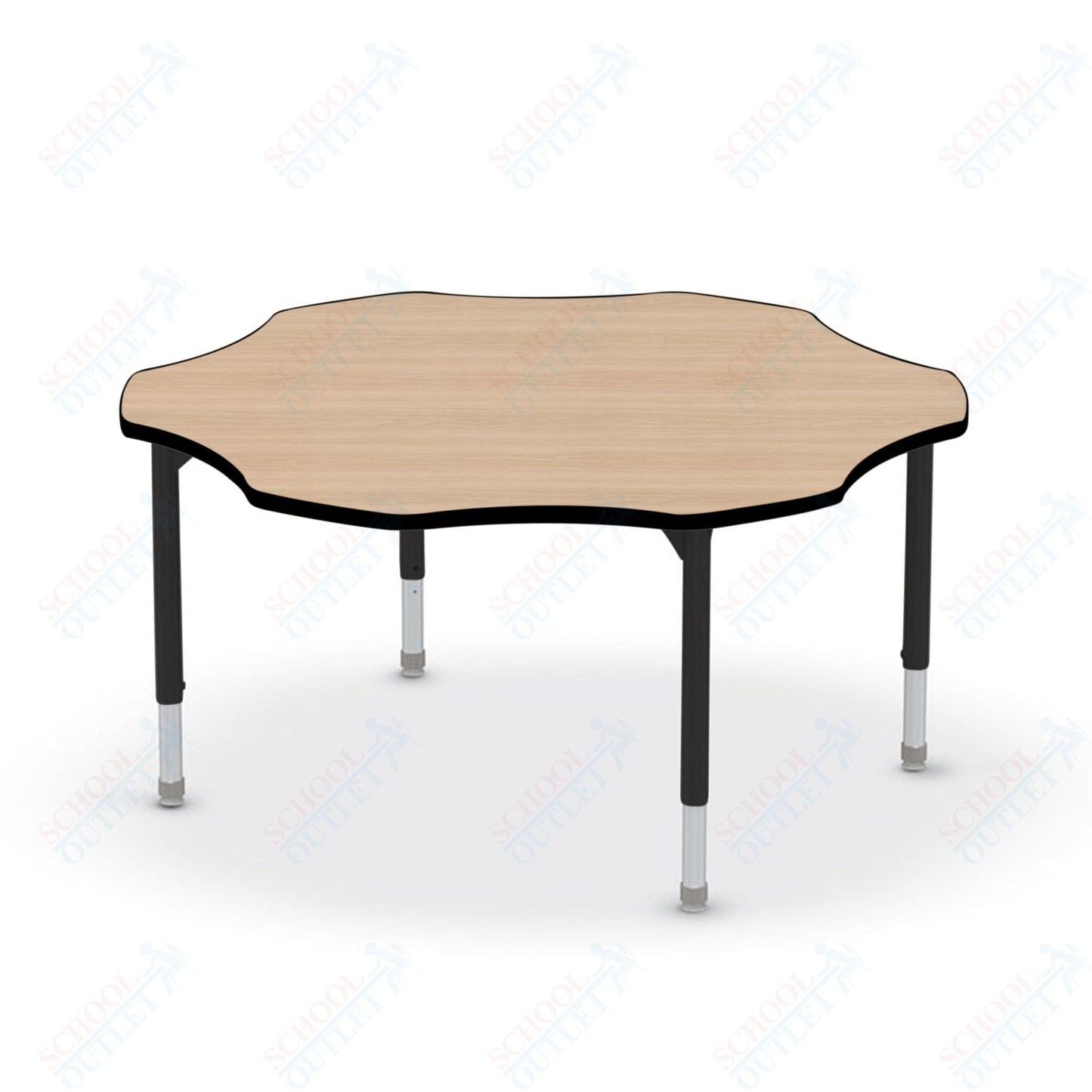 Hierarchy Flower School Activity Table (60"W x 60"D) HPL Top - Height Adjustable Legs by MooreCo - SchoolOutlet