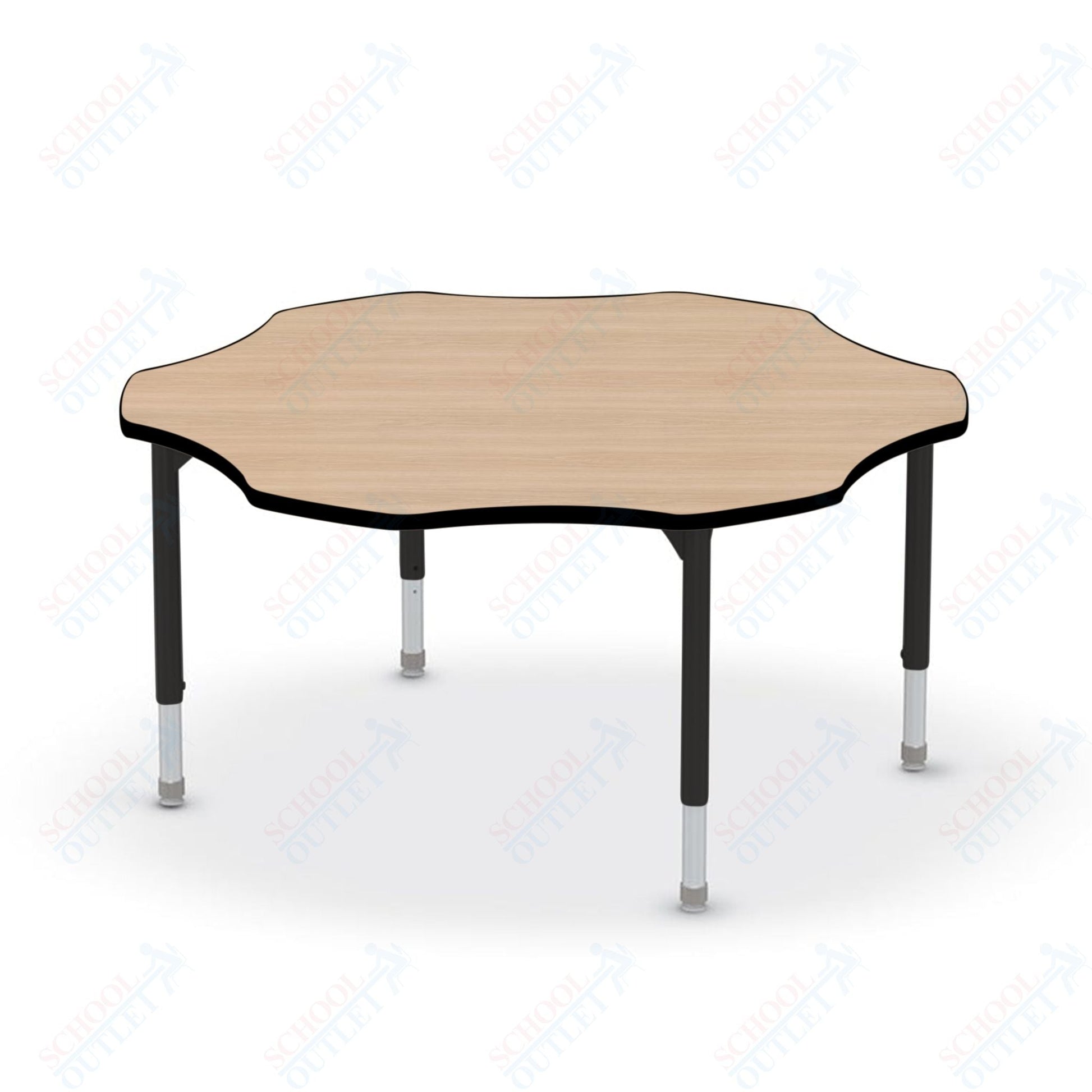 Hierarchy Flower School Activity Table (60"W x 60"D) HPL Top - Height Adjustable Legs by MooreCo - SchoolOutlet