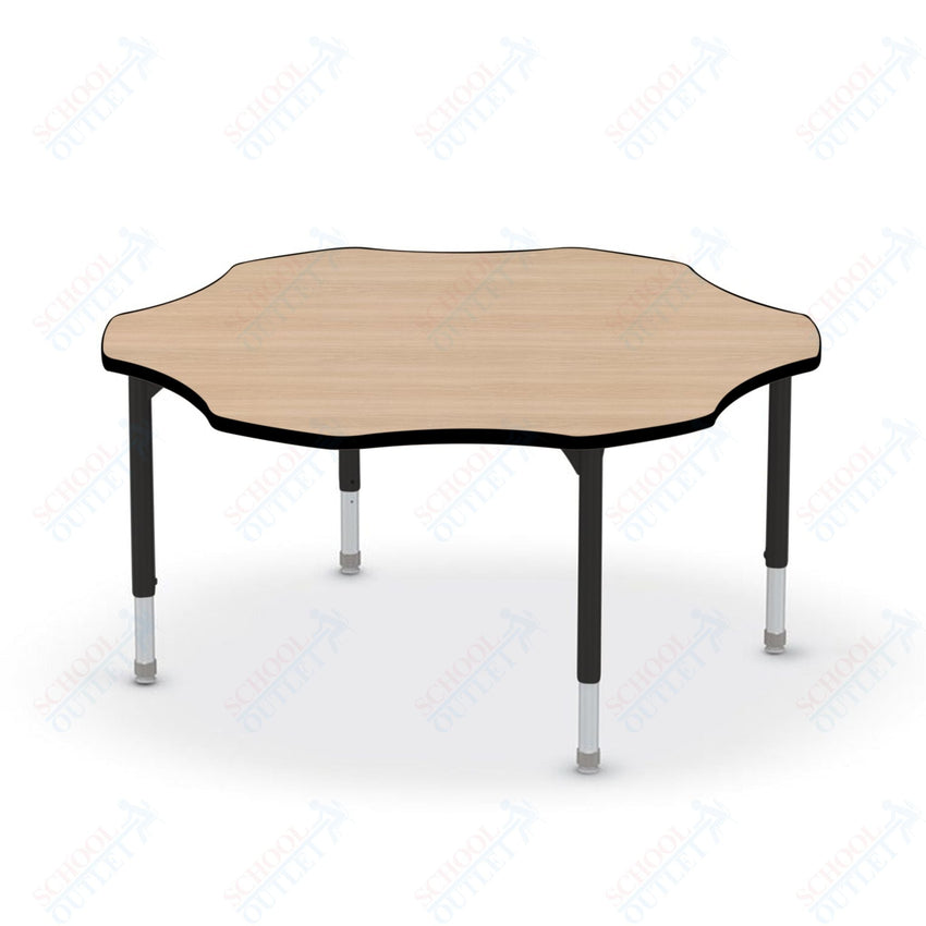 Hierarchy Flower School Activity Table (60"W x 60"D) HPL Top - Height Adjustable Legs by MooreCo - SchoolOutlet
