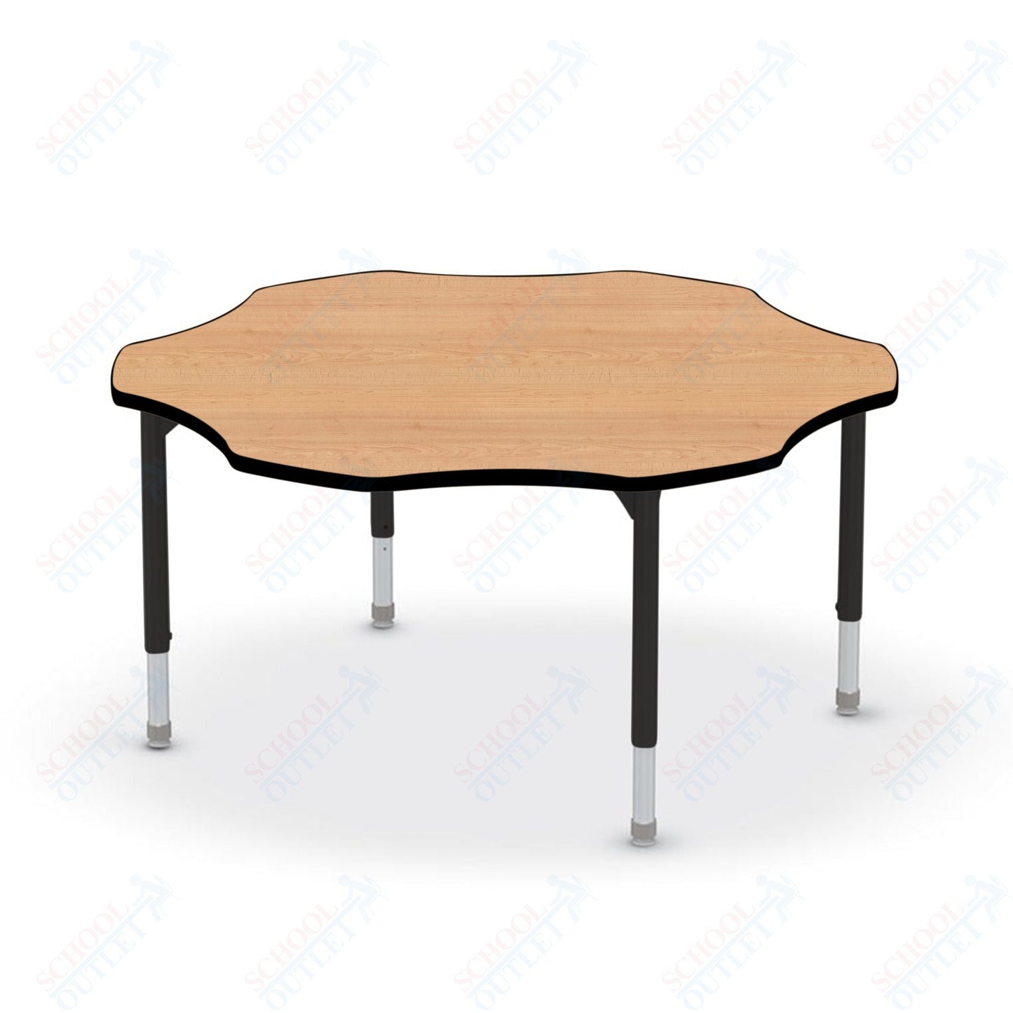 Hierarchy Flower School Activity Table (60"W x 60"D) HPL Top - Height Adjustable Legs by MooreCo - SchoolOutlet