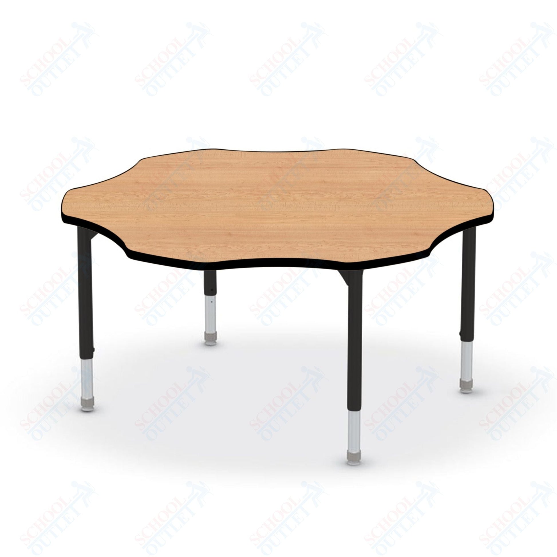 Hierarchy Flower School Activity Table (60"W x 60"D) HPL Top - Height Adjustable Legs by MooreCo - SchoolOutlet