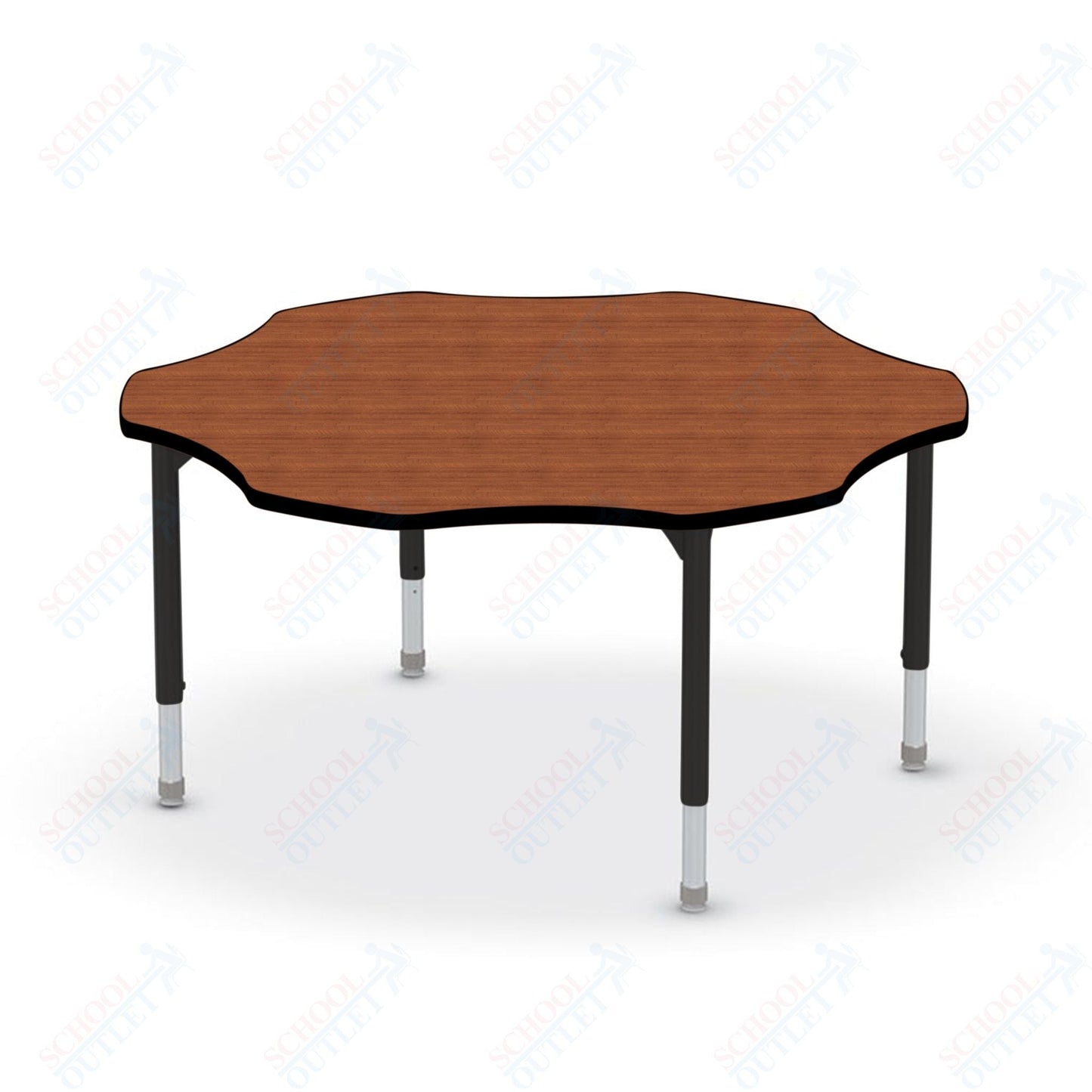 Hierarchy Flower School Activity Table (60"W x 60"D) HPL Top - Height Adjustable Legs by MooreCo - SchoolOutlet