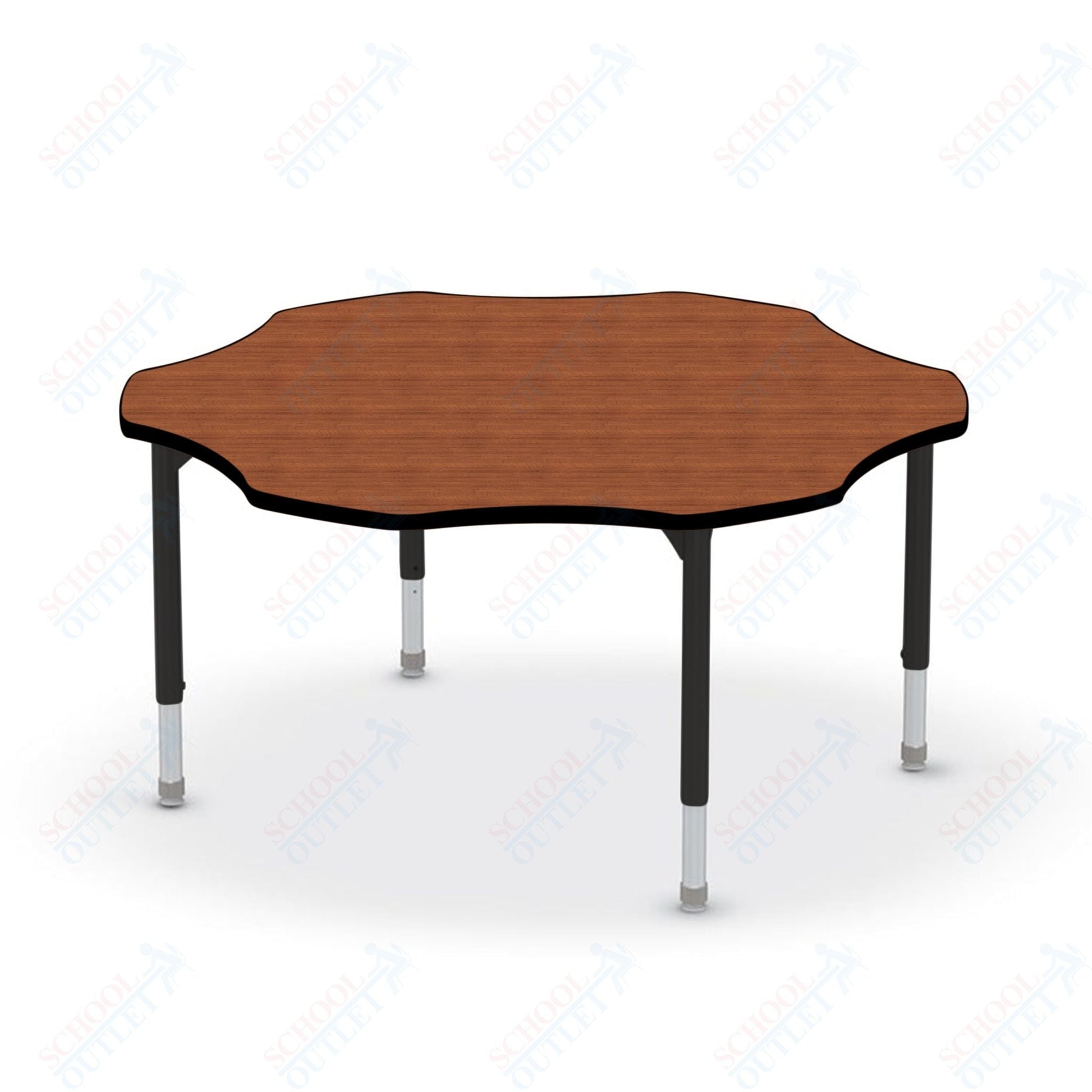 Hierarchy Flower School Activity Table (60"W x 60"D) HPL Top - Height Adjustable Legs by MooreCo - SchoolOutlet