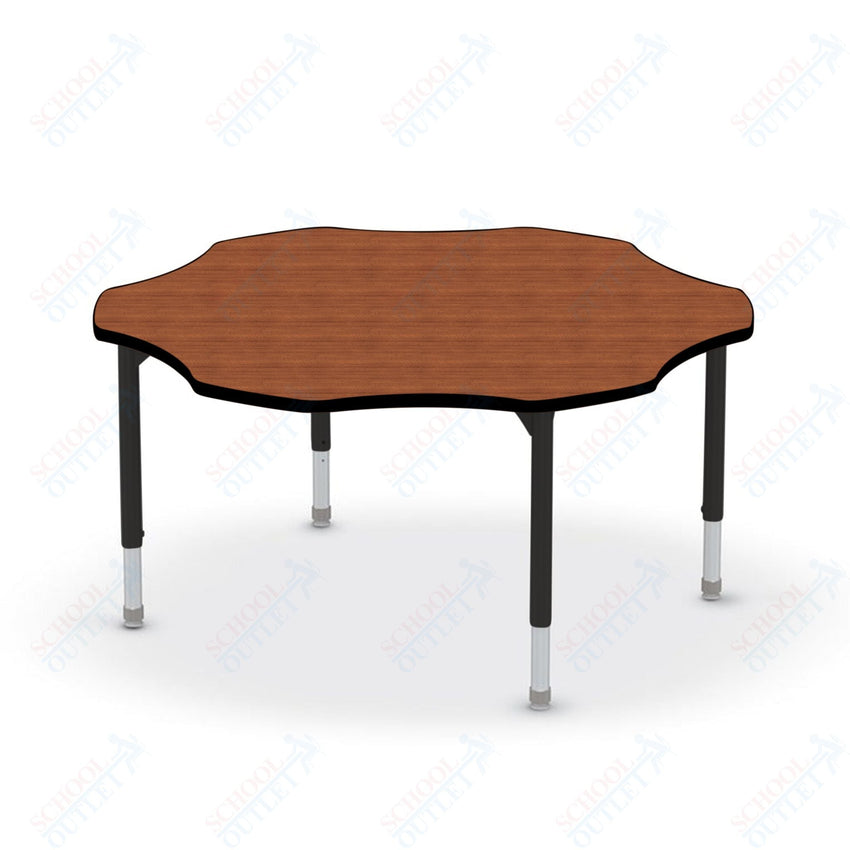 Hierarchy Flower School Activity Table (60"W x 60"D) HPL Top - Height Adjustable Legs by MooreCo - SchoolOutlet