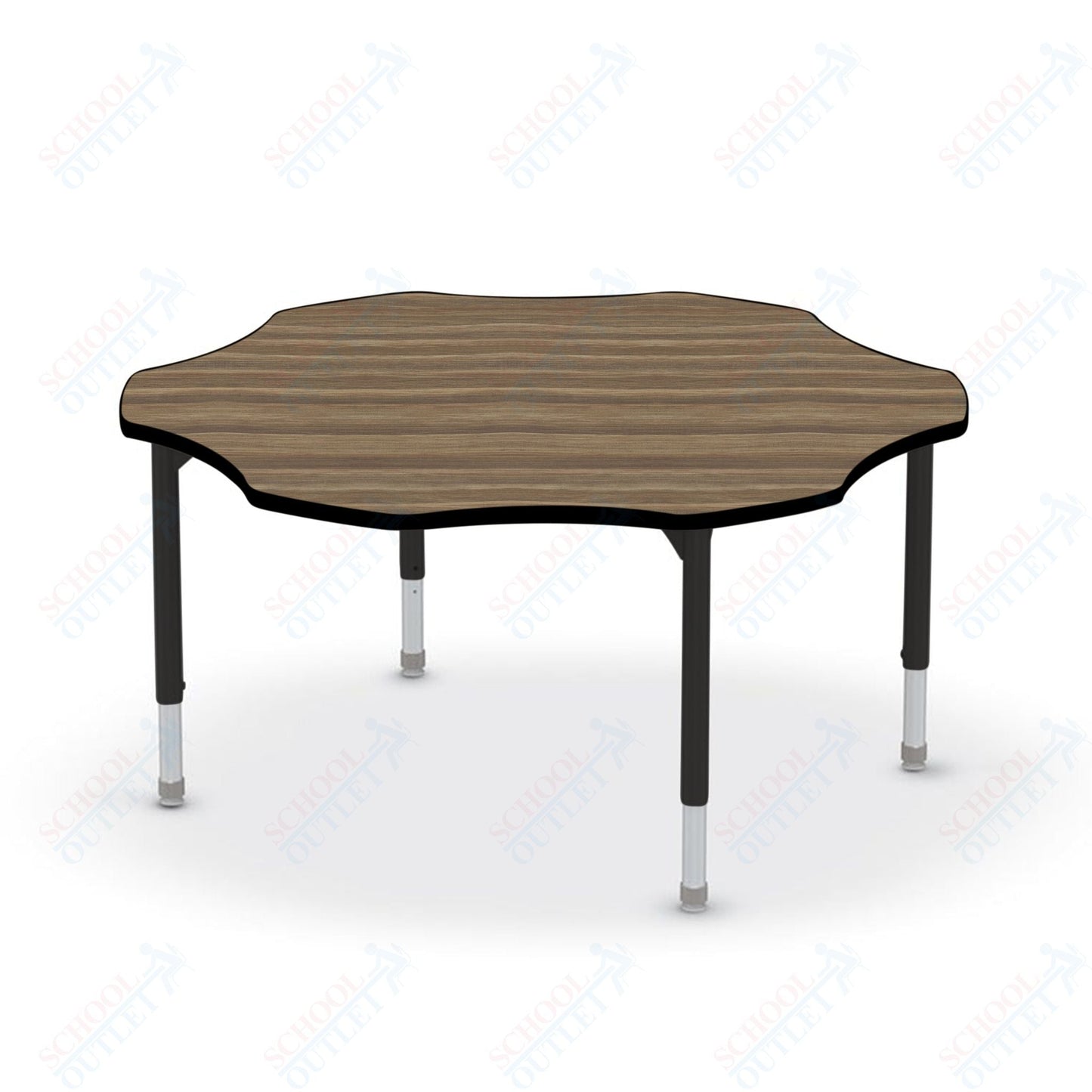 Hierarchy Flower School Activity Table (60"W x 60"D) HPL Top - Height Adjustable Legs by MooreCo - SchoolOutlet