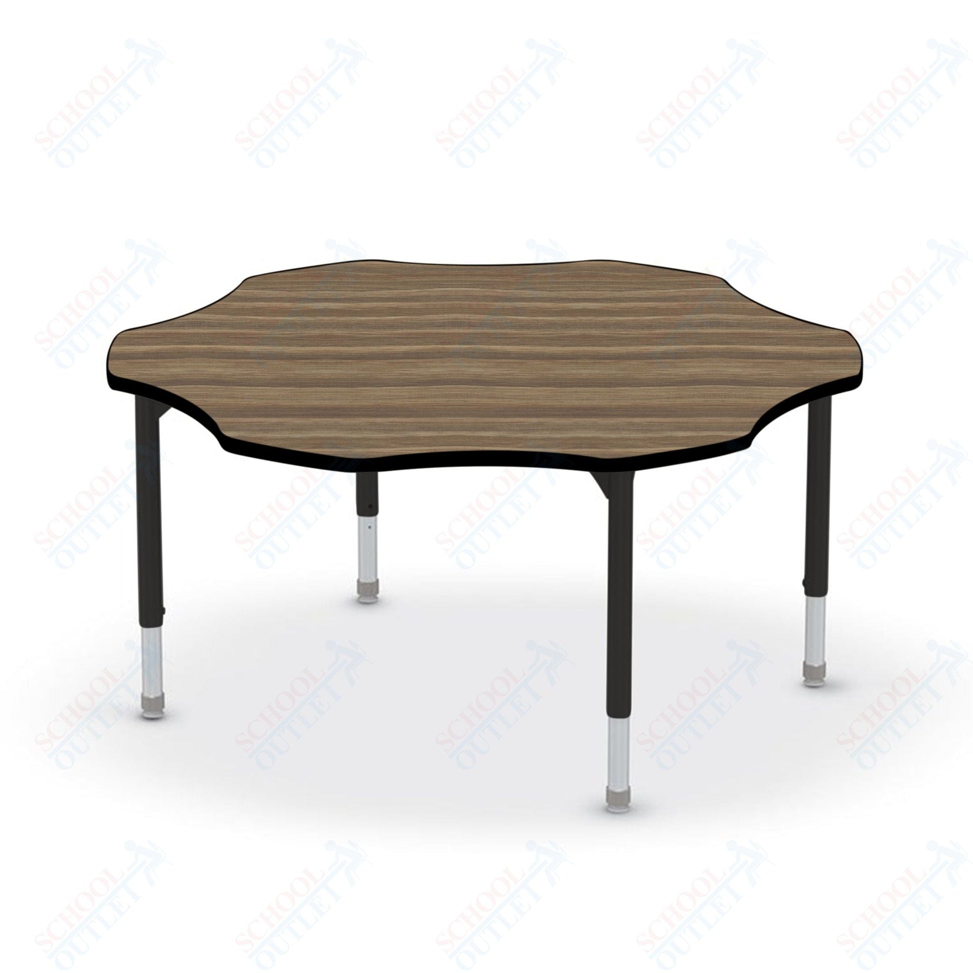 Hierarchy Flower School Activity Table (60"W x 60"D) HPL Top - Height Adjustable Legs by MooreCo - SchoolOutlet