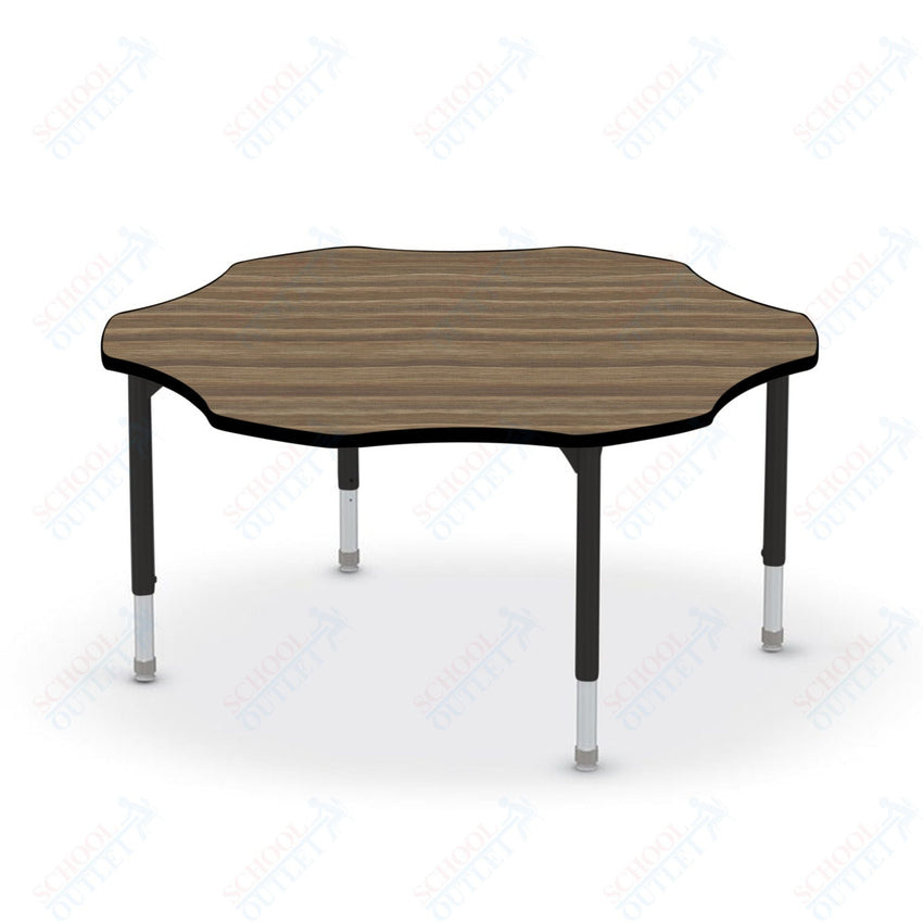 Hierarchy Flower School Activity Table (60"W x 60"D) HPL Top - Height Adjustable Legs by MooreCo - SchoolOutlet