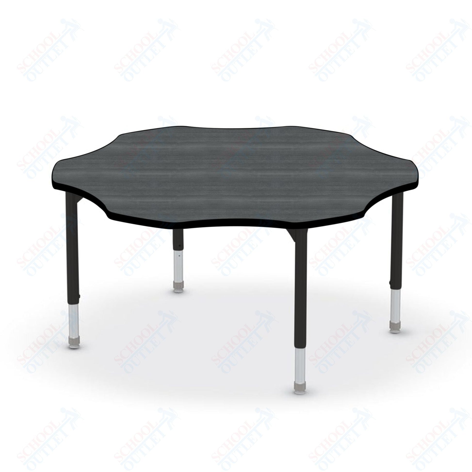 Hierarchy Flower School Activity Table (60"W x 60"D) HPL Top - Height Adjustable Legs by MooreCo - SchoolOutlet