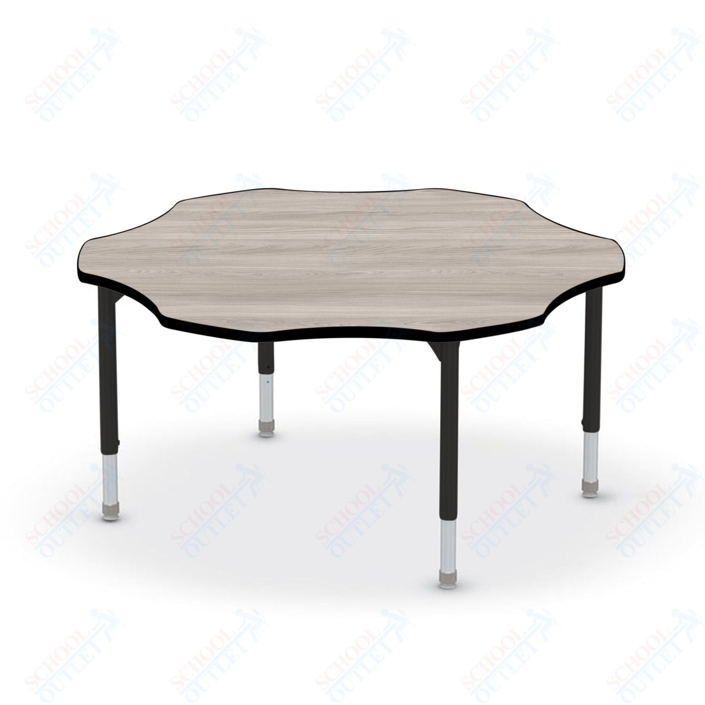 Hierarchy Flower School Activity Table (60"W x 60"D) HPL Top - Height Adjustable Legs by MooreCo - SchoolOutlet