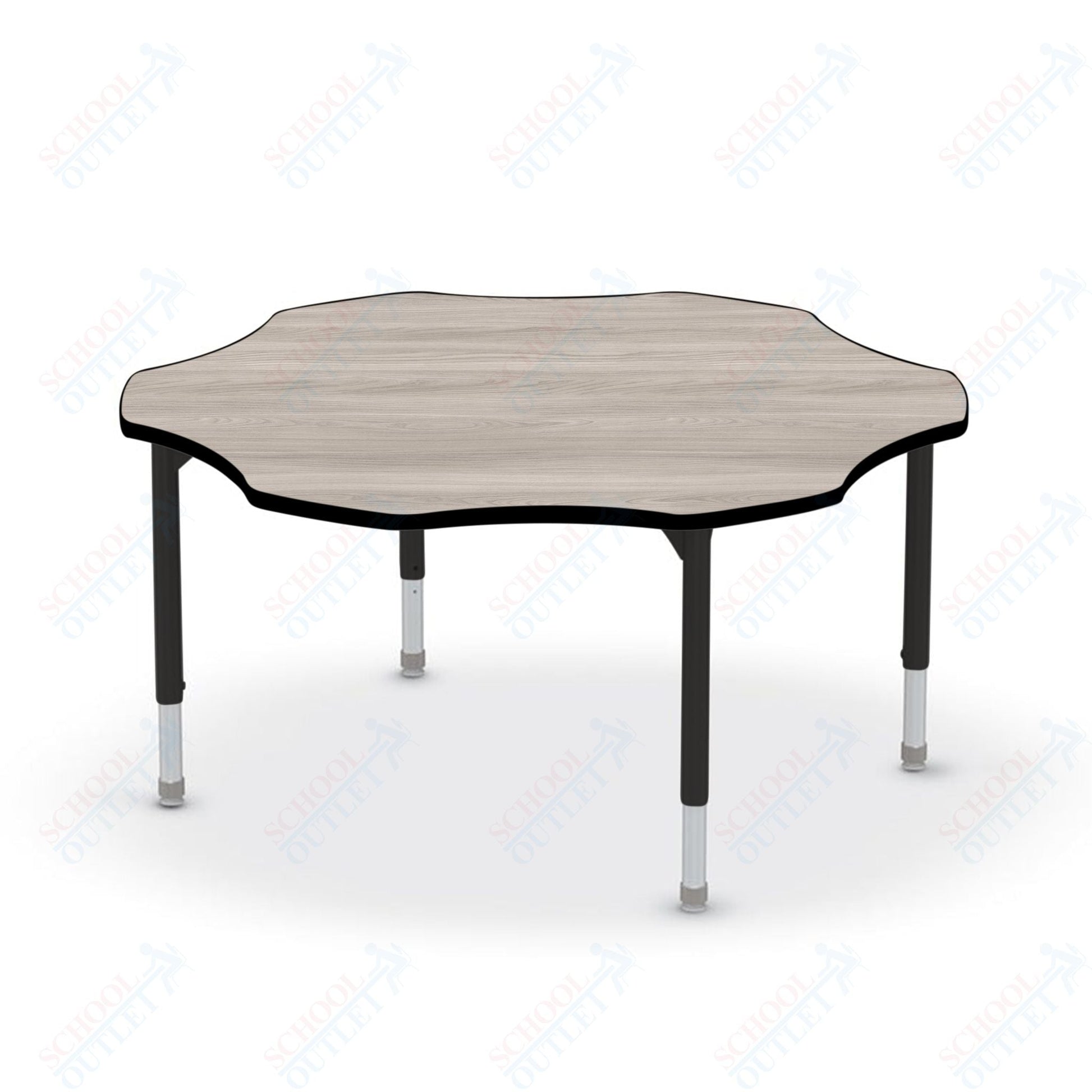 Hierarchy Flower School Activity Table (60"W x 60"D) HPL Top - Height Adjustable Legs by MooreCo - SchoolOutlet