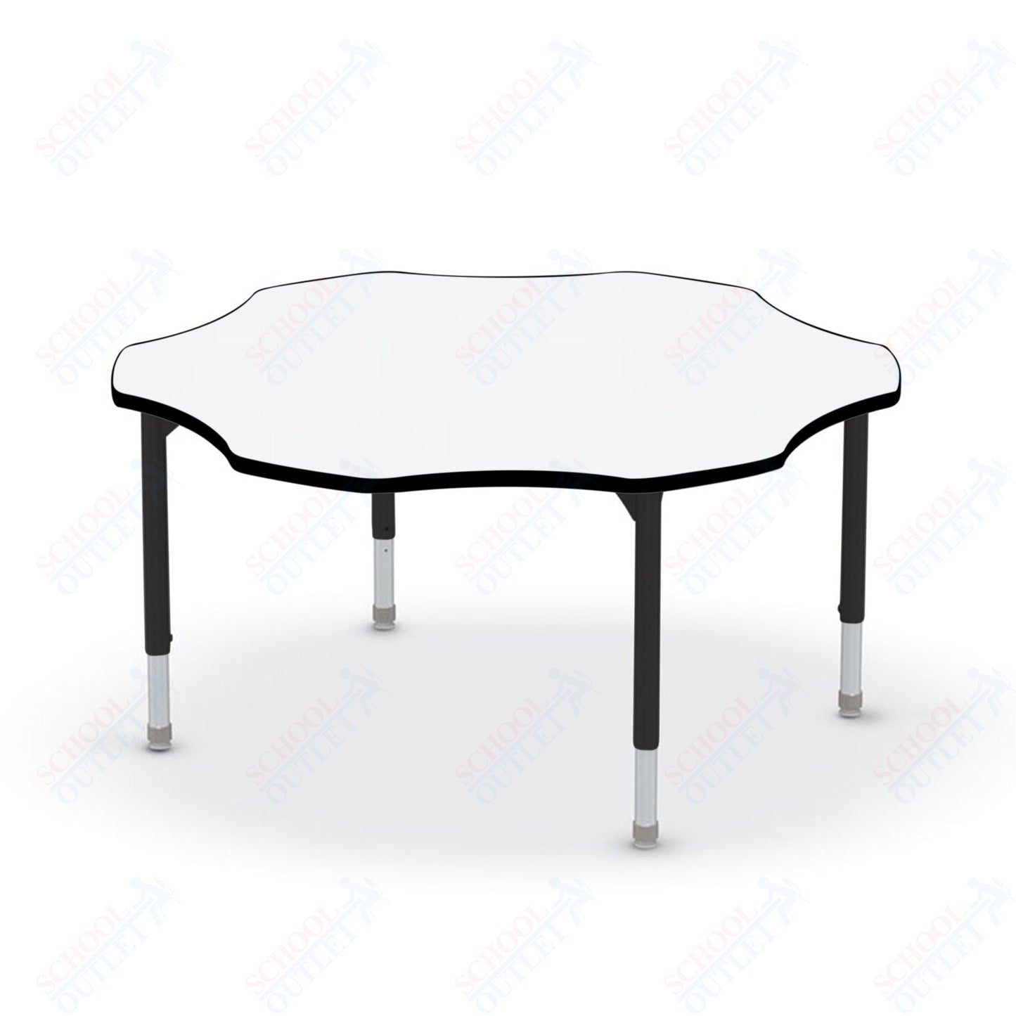 Hierarchy Flower School Activity Table (60"W x 60"D) HPL Top - Height Adjustable Legs by MooreCo - SchoolOutlet