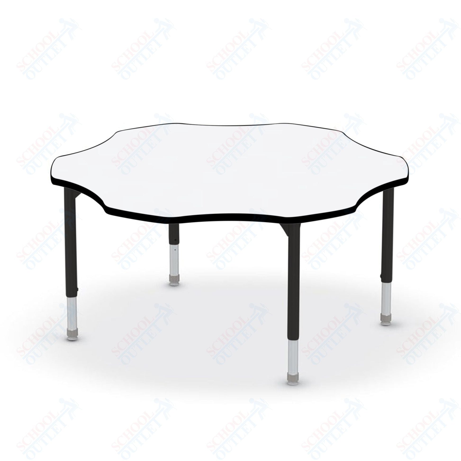 Hierarchy Flower School Activity Table (60"W x 60"D) HPL Top - Height Adjustable Legs by MooreCo - SchoolOutlet