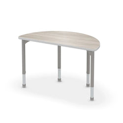 Hierarchy Half Round School Activity Table (48"W x 24"D) HPL Top - Height Adjustable Legs by MooreCo