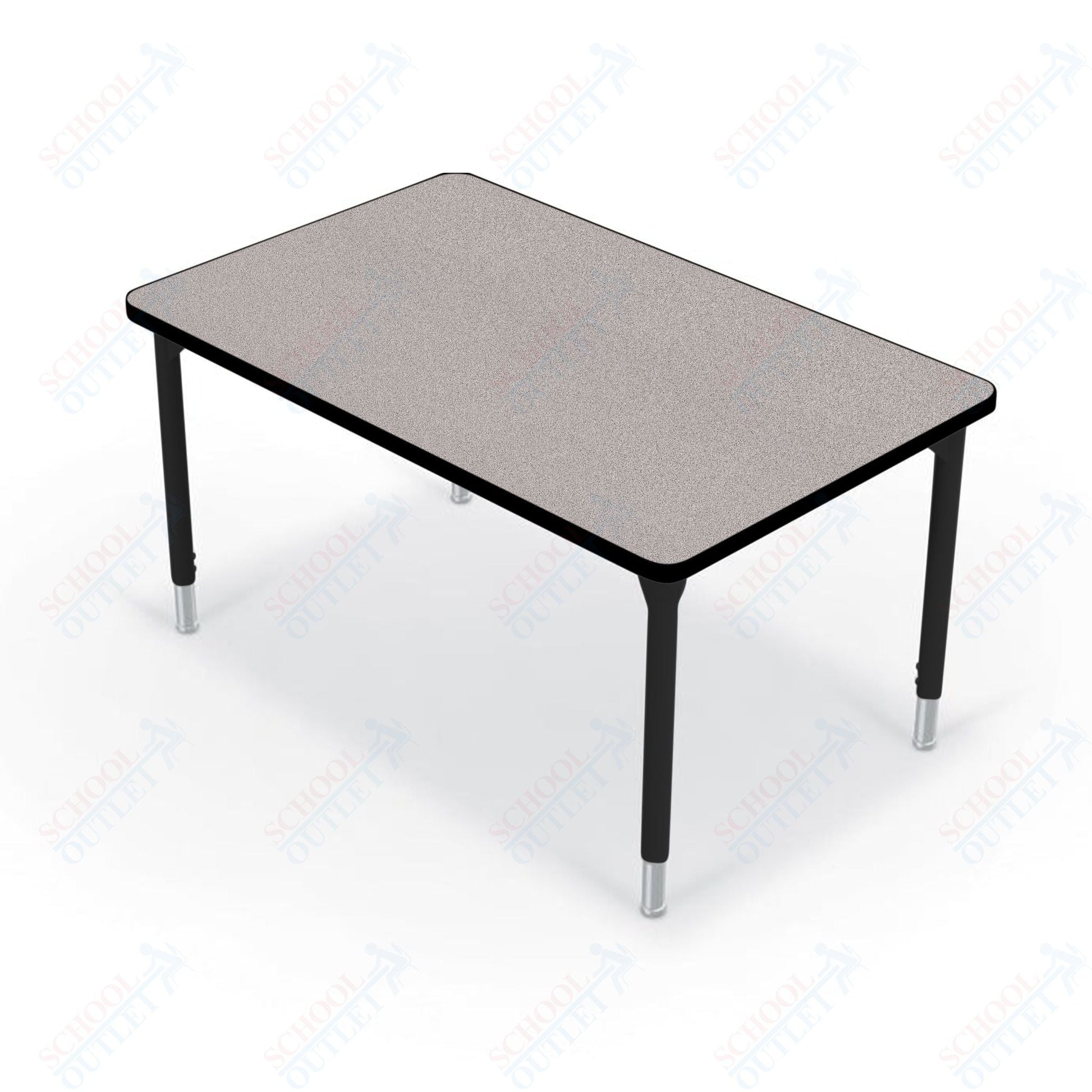 Hierarchy Rectangular School Activity Table (48"W x 30"D) HPL Top - Height Adjustable Legs by MooreCo - SchoolOutlet