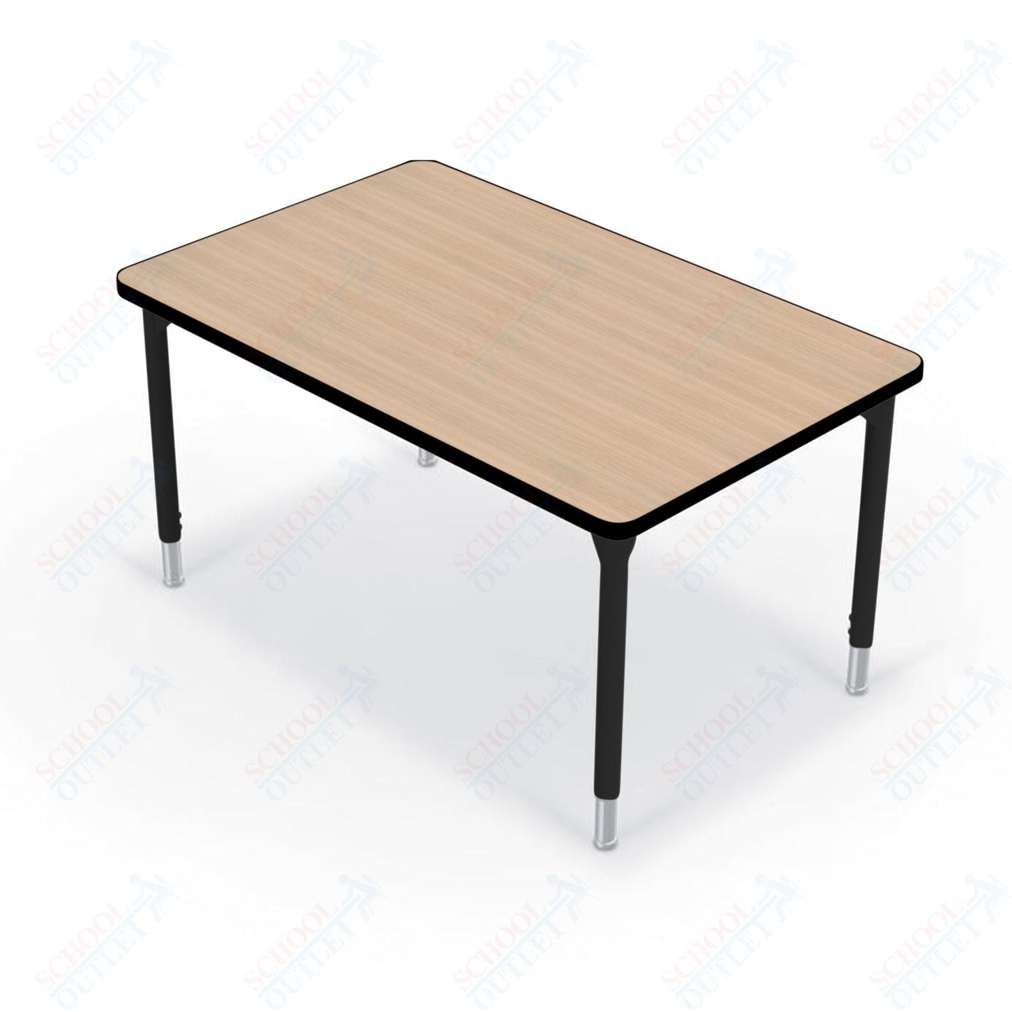 Hierarchy Rectangular School Activity Table (48"W x 30"D) HPL Top - Height Adjustable Legs by MooreCo - SchoolOutlet