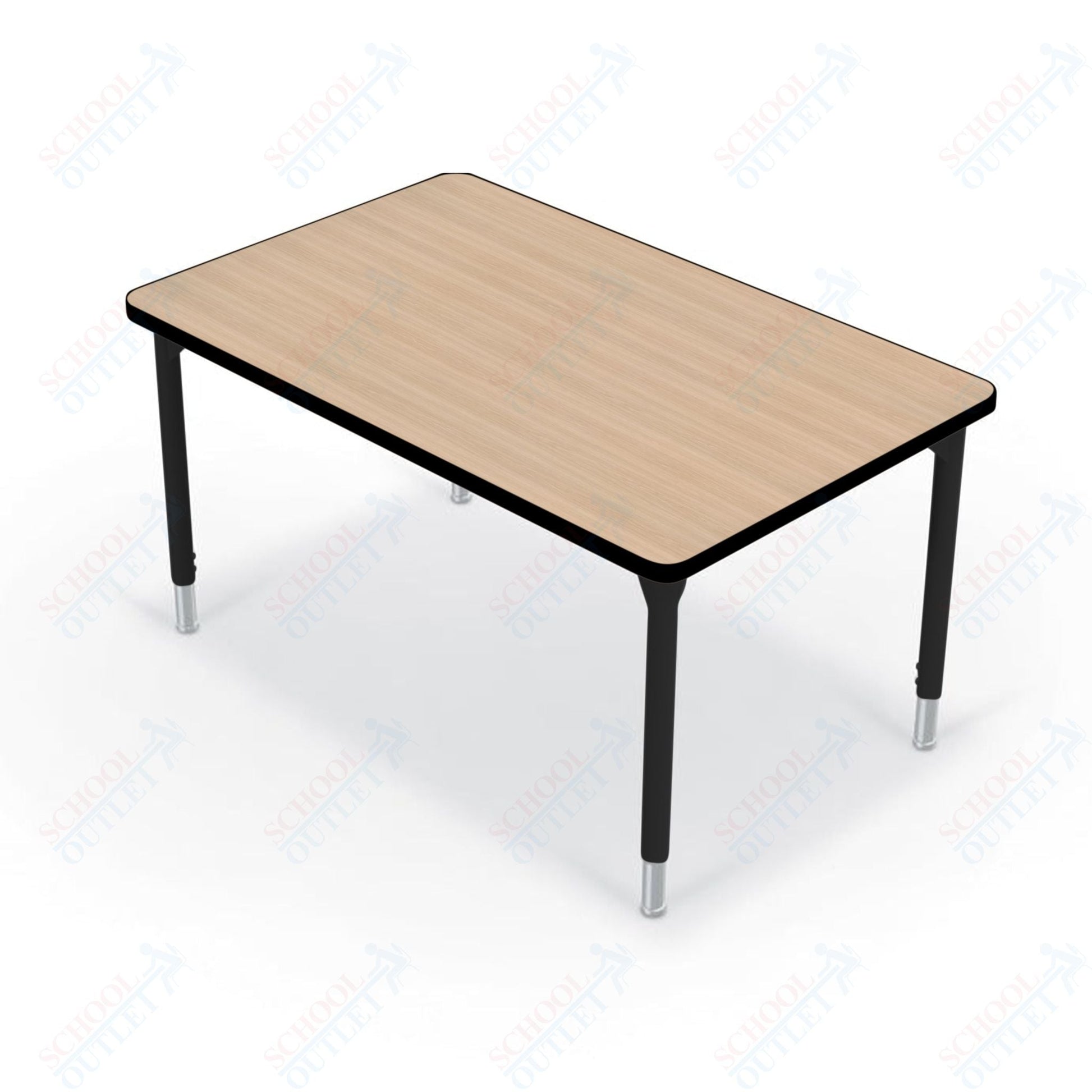 Hierarchy Rectangular School Activity Table (48"W x 30"D) HPL Top - Height Adjustable Legs by MooreCo - SchoolOutlet
