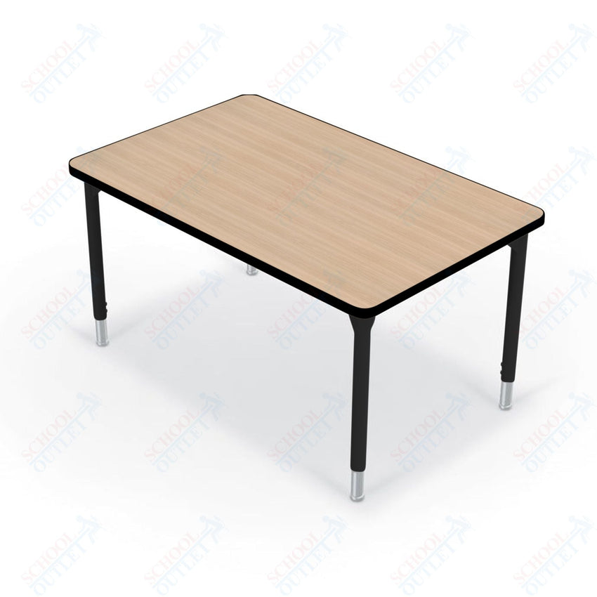 Hierarchy Rectangular School Activity Table (48"W x 30"D) HPL Top - Height Adjustable Legs by MooreCo - SchoolOutlet
