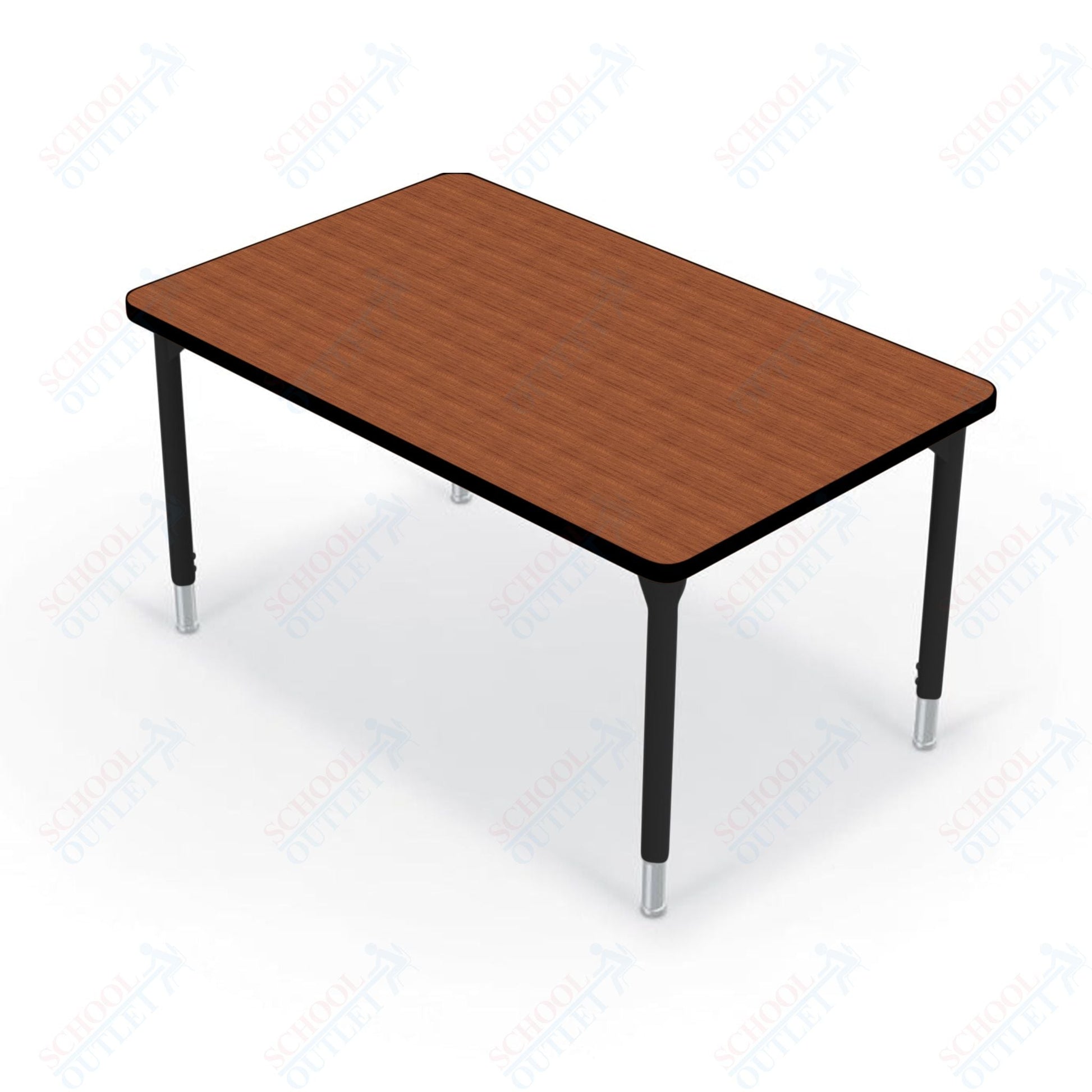 Hierarchy Rectangular School Activity Table (48"W x 30"D) HPL Top - Height Adjustable Legs by MooreCo - SchoolOutlet