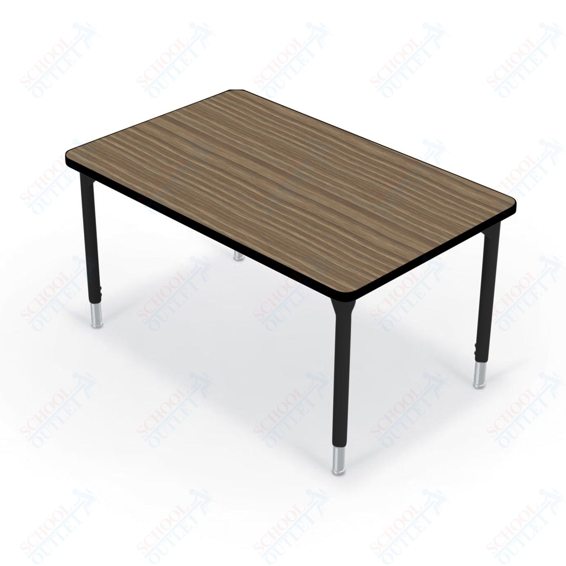 Hierarchy Rectangular School Activity Table (48"W x 30"D) HPL Top - Height Adjustable Legs by MooreCo - SchoolOutlet