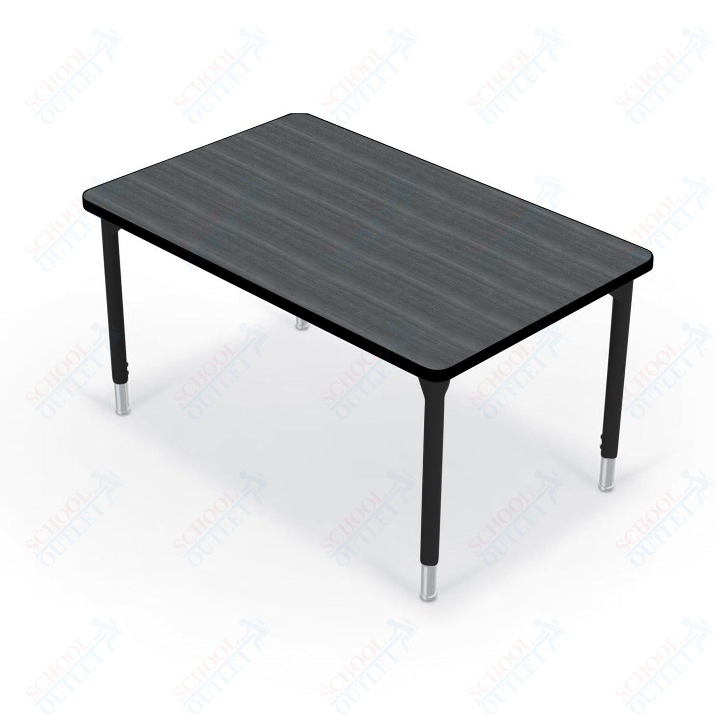 Hierarchy Rectangular School Activity Table (48"W x 30"D) HPL Top - Height Adjustable Legs by MooreCo - SchoolOutlet
