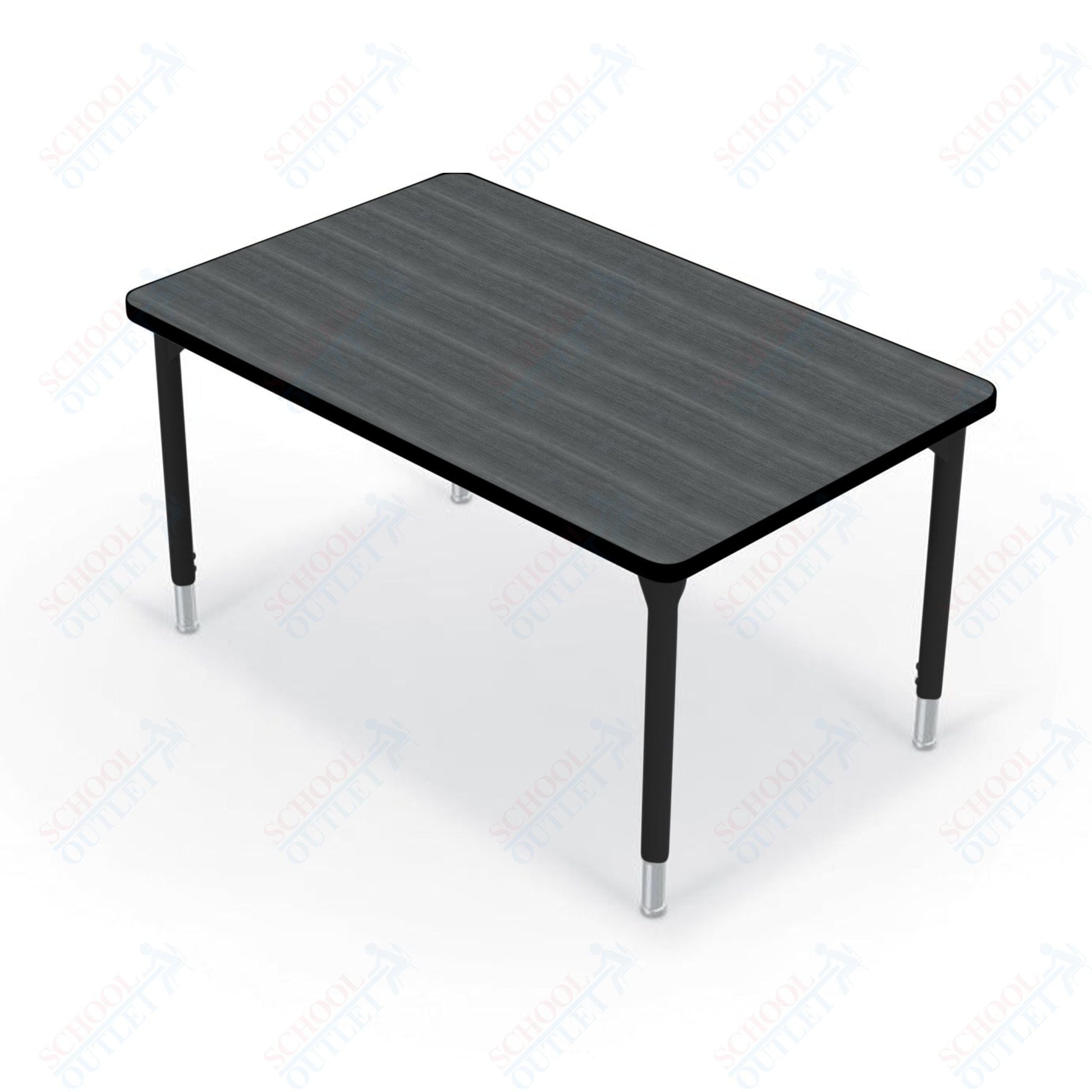 Hierarchy Rectangular School Activity Table (48"W x 30"D) HPL Top - Height Adjustable Legs by MooreCo - SchoolOutlet