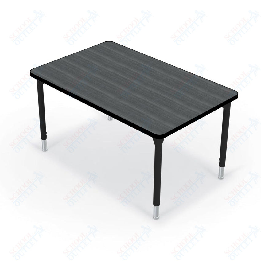 Hierarchy Rectangular School Activity Table (48"W x 30"D) HPL Top - Height Adjustable Legs by MooreCo - SchoolOutlet