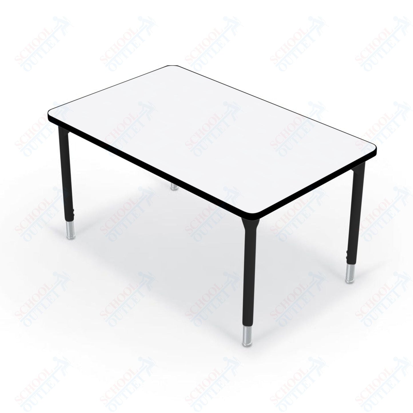 Hierarchy Rectangular School Activity Table (48"W x 30"D) HPL Top - Height Adjustable Legs by MooreCo - SchoolOutlet