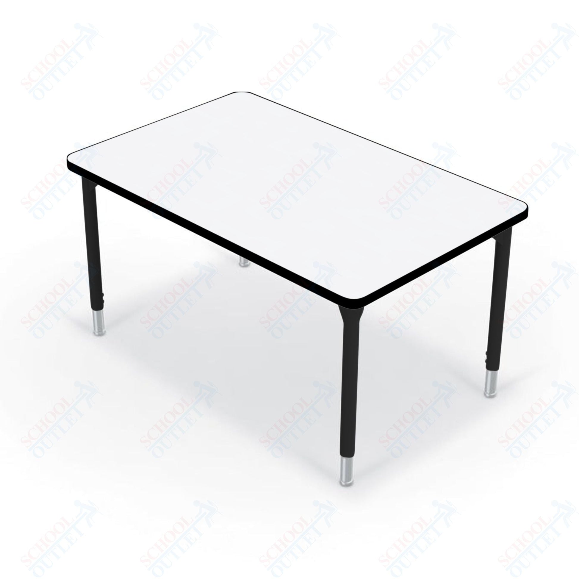 Hierarchy Rectangular School Activity Table (48"W x 30"D) HPL Top - Height Adjustable Legs by MooreCo - SchoolOutlet