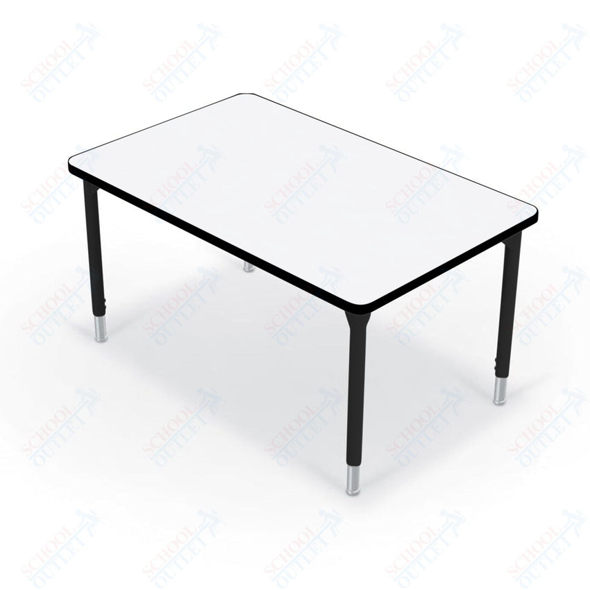 Hierarchy Rectangular School Activity Table (48"W x 30"D) HPL Top - Height Adjustable Legs by MooreCo - SchoolOutlet