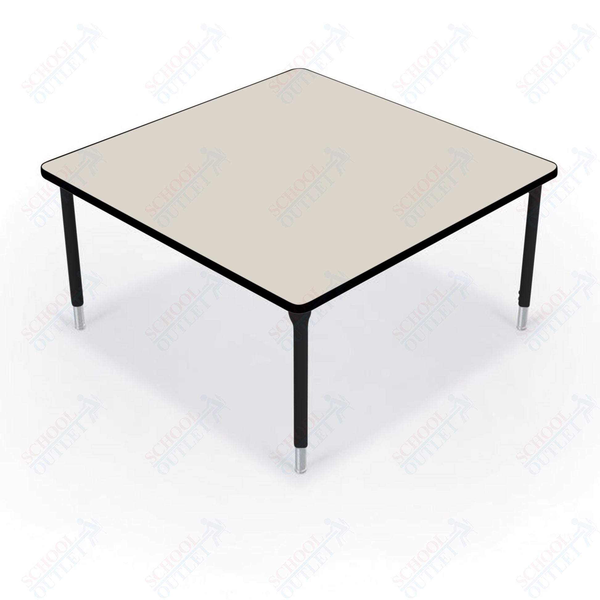Hierarchy Square School Activity Table (48"W x 48"D) HPL Top - Height Adjustable Legs by MooreCo - SchoolOutlet
