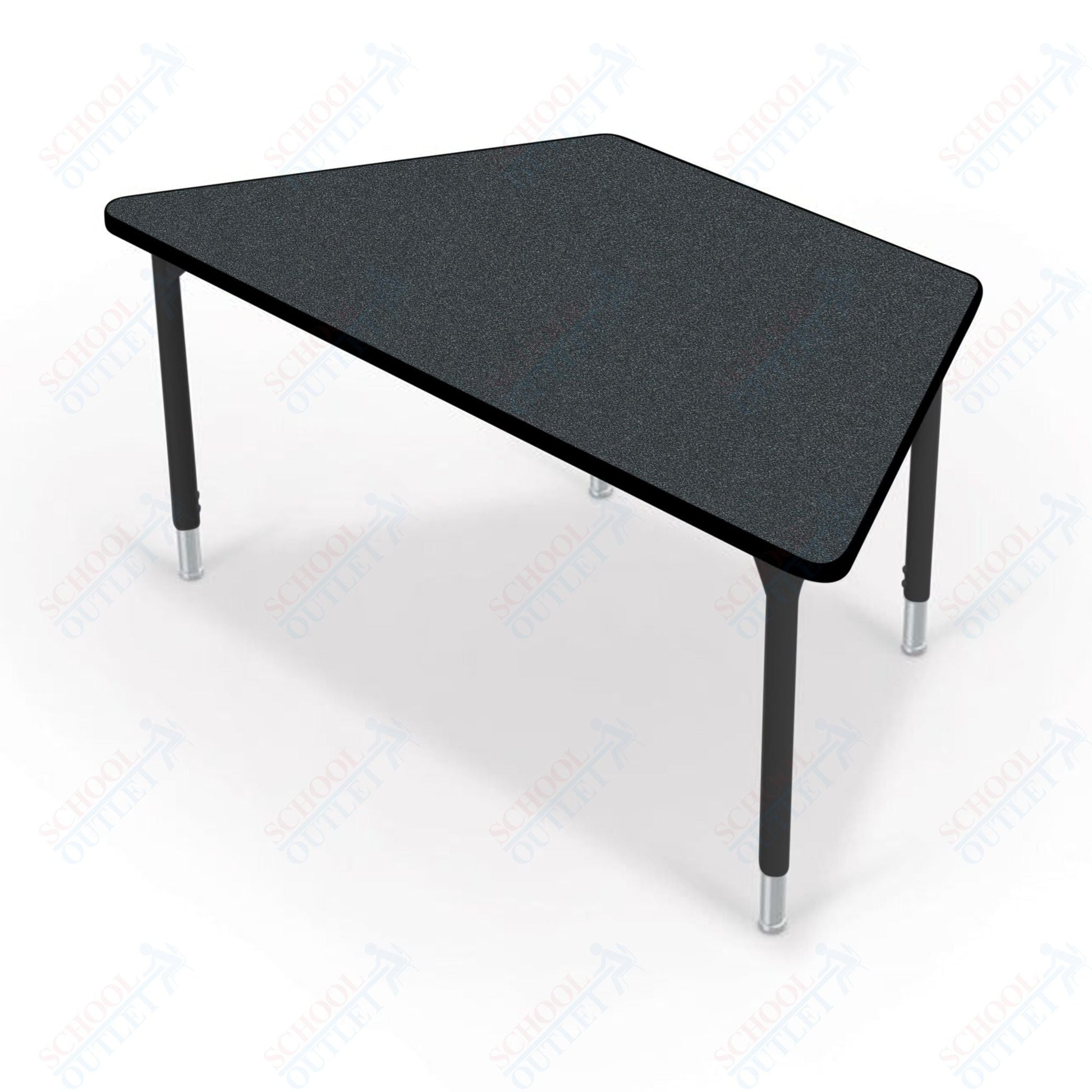 Hierarchy Trapezoid School Activity Table (60"W x 30"D) HPL Top - Height Adjustable Legs by MooreCo - SchoolOutlet