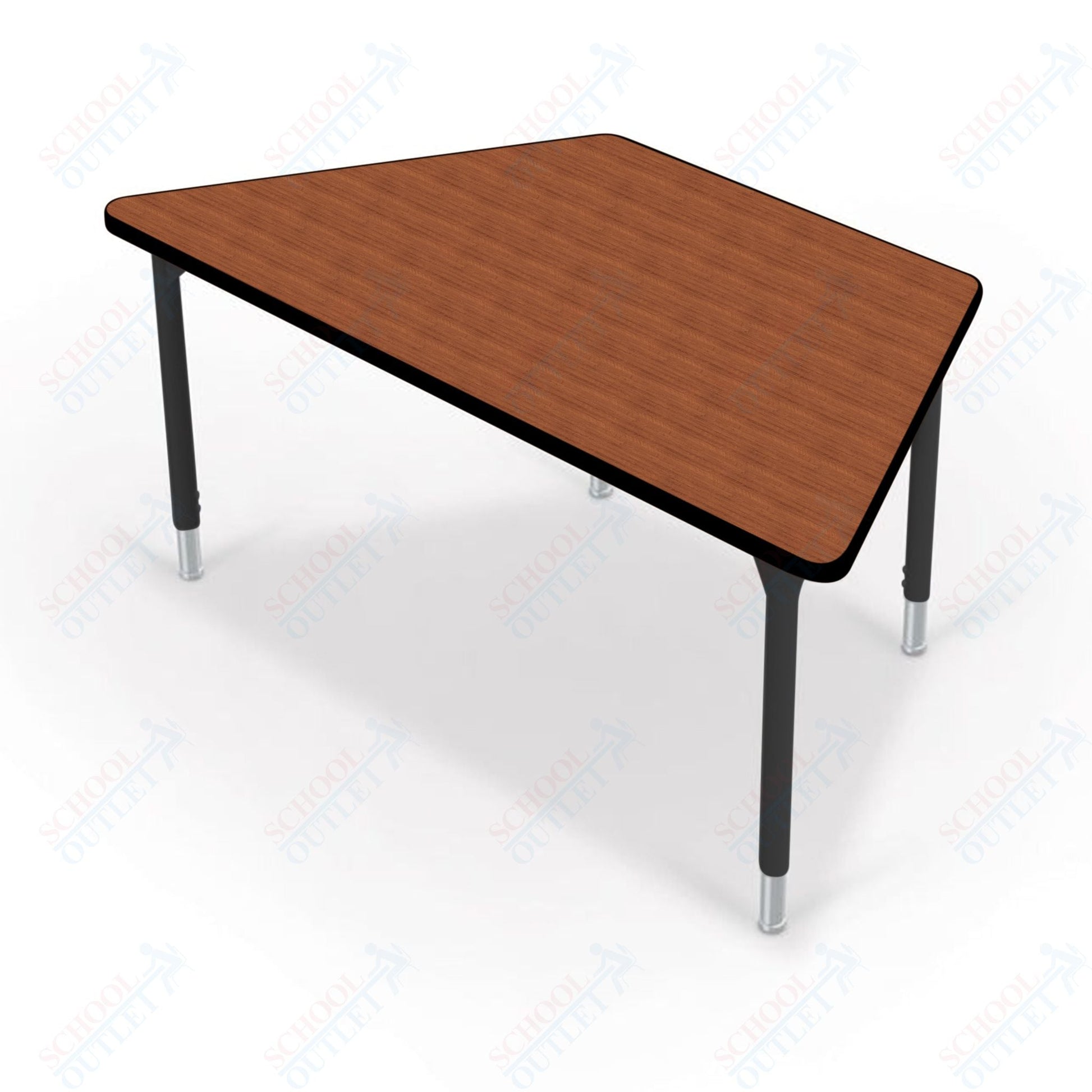 Hierarchy Trapezoid School Activity Table (60"W x 30"D) HPL Top - Height Adjustable Legs by MooreCo - SchoolOutlet