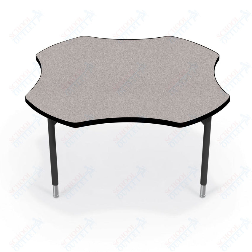 Hierarchy Clover School Activity Table (48"W x 48"D) HPL Top - Height Adjustable Legs by MooreCo - SchoolOutlet