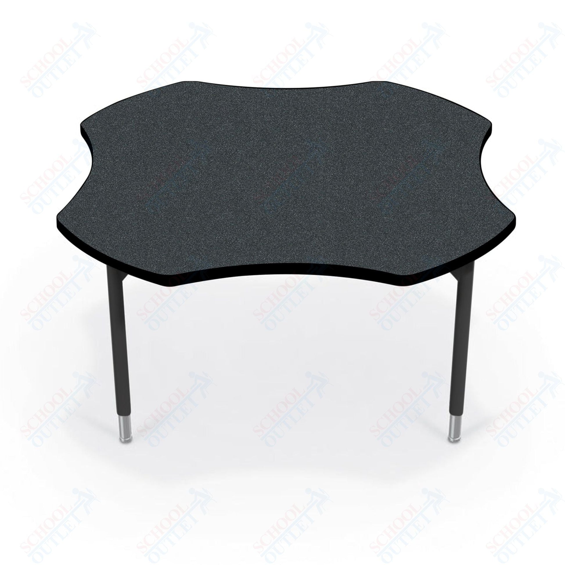Hierarchy Clover School Activity Table (48"W x 48"D) HPL Top - Height Adjustable Legs by MooreCo - SchoolOutlet