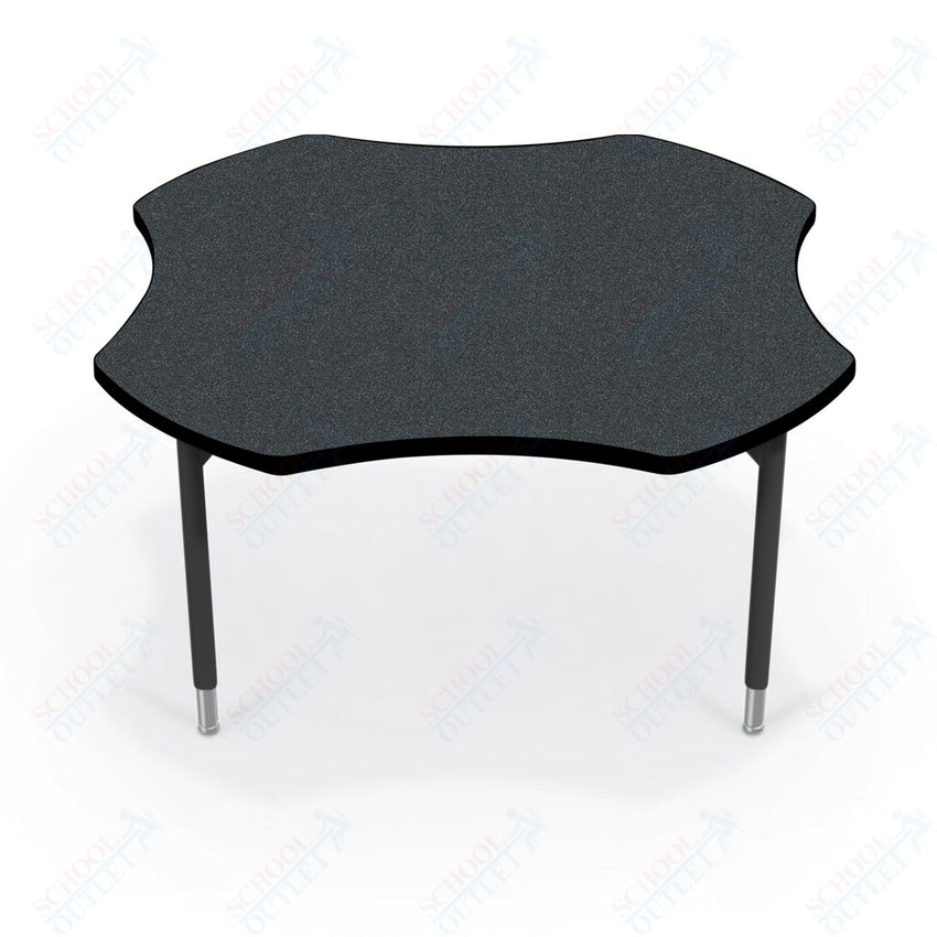 Hierarchy Clover School Activity Table (48"W x 48"D) HPL Top - Height Adjustable Legs by MooreCo - SchoolOutlet