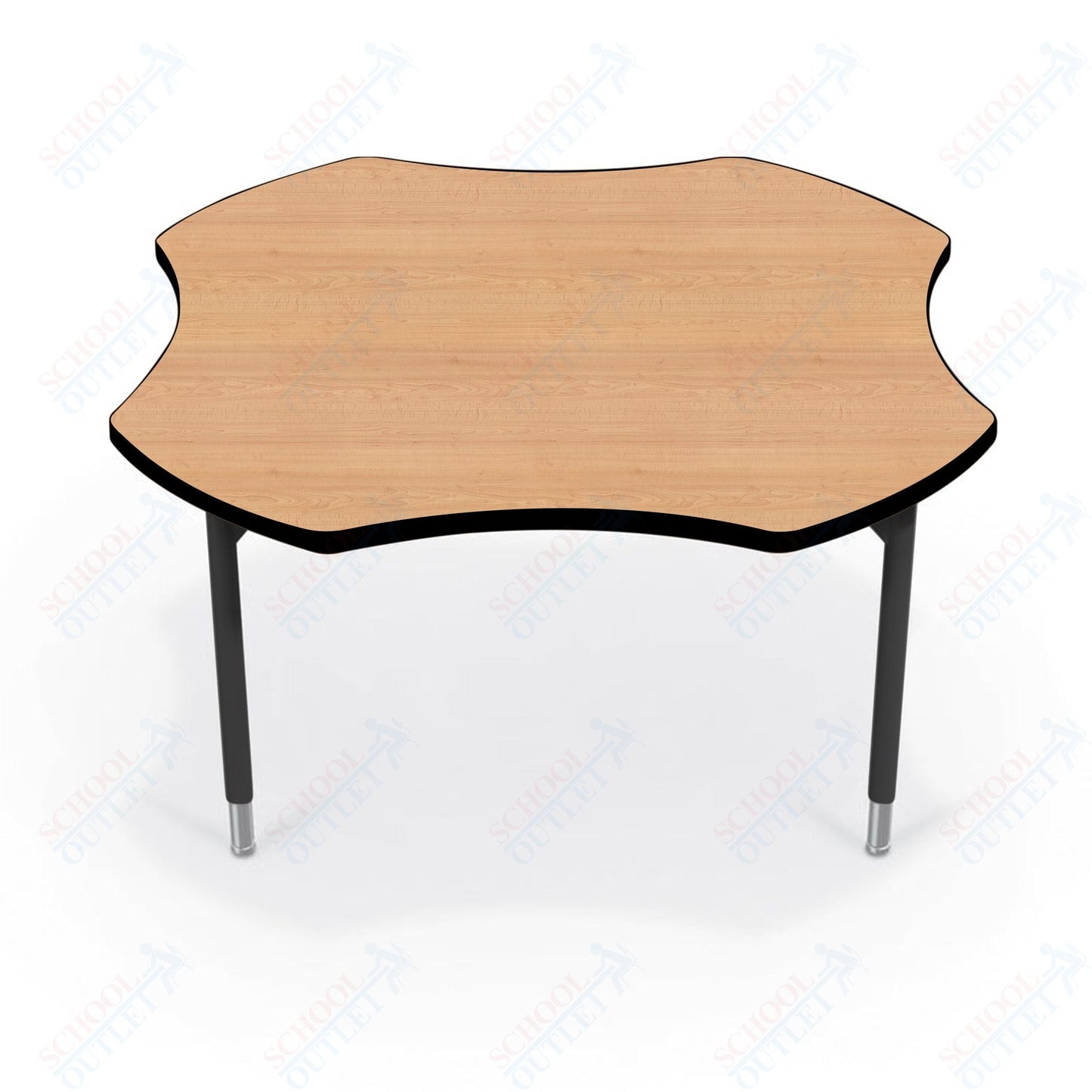 Hierarchy Clover School Activity Table (48"W x 48"D) HPL Top - Height Adjustable Legs by MooreCo - SchoolOutlet