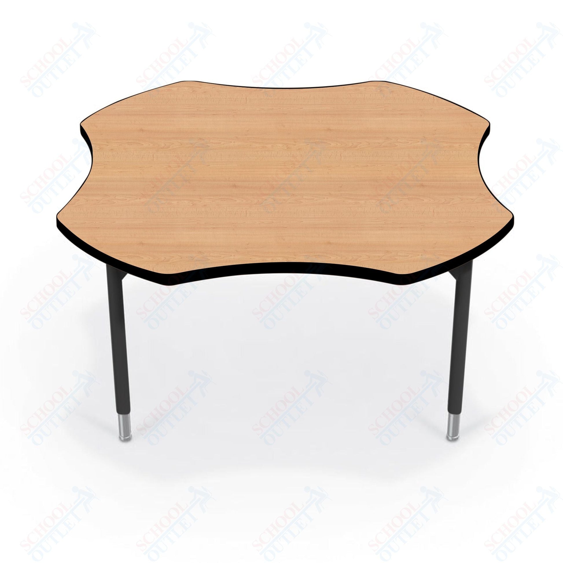 Hierarchy Clover School Activity Table (48"W x 48"D) HPL Top - Height Adjustable Legs by MooreCo - SchoolOutlet