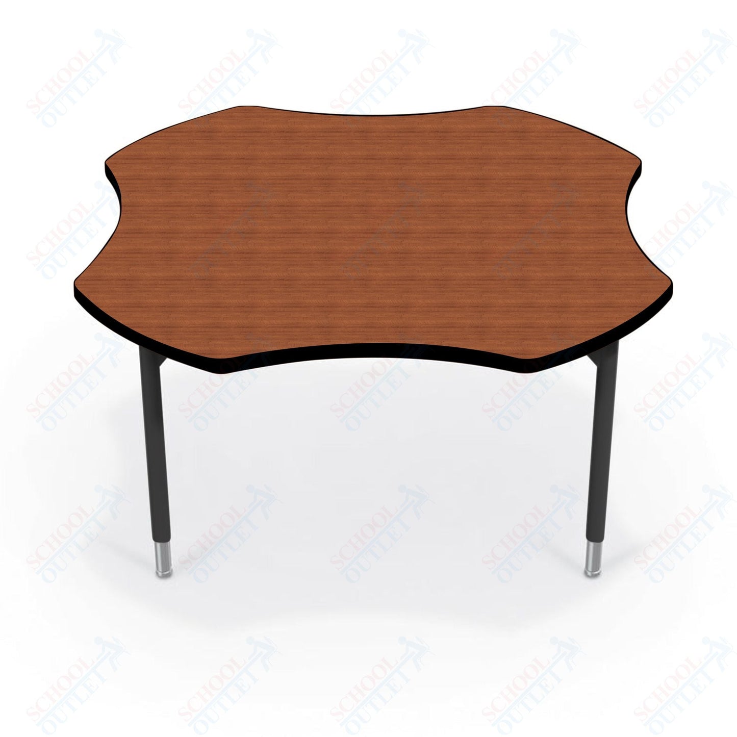 Hierarchy Clover School Activity Table (48"W x 48"D) HPL Top - Height Adjustable Legs by MooreCo - SchoolOutlet
