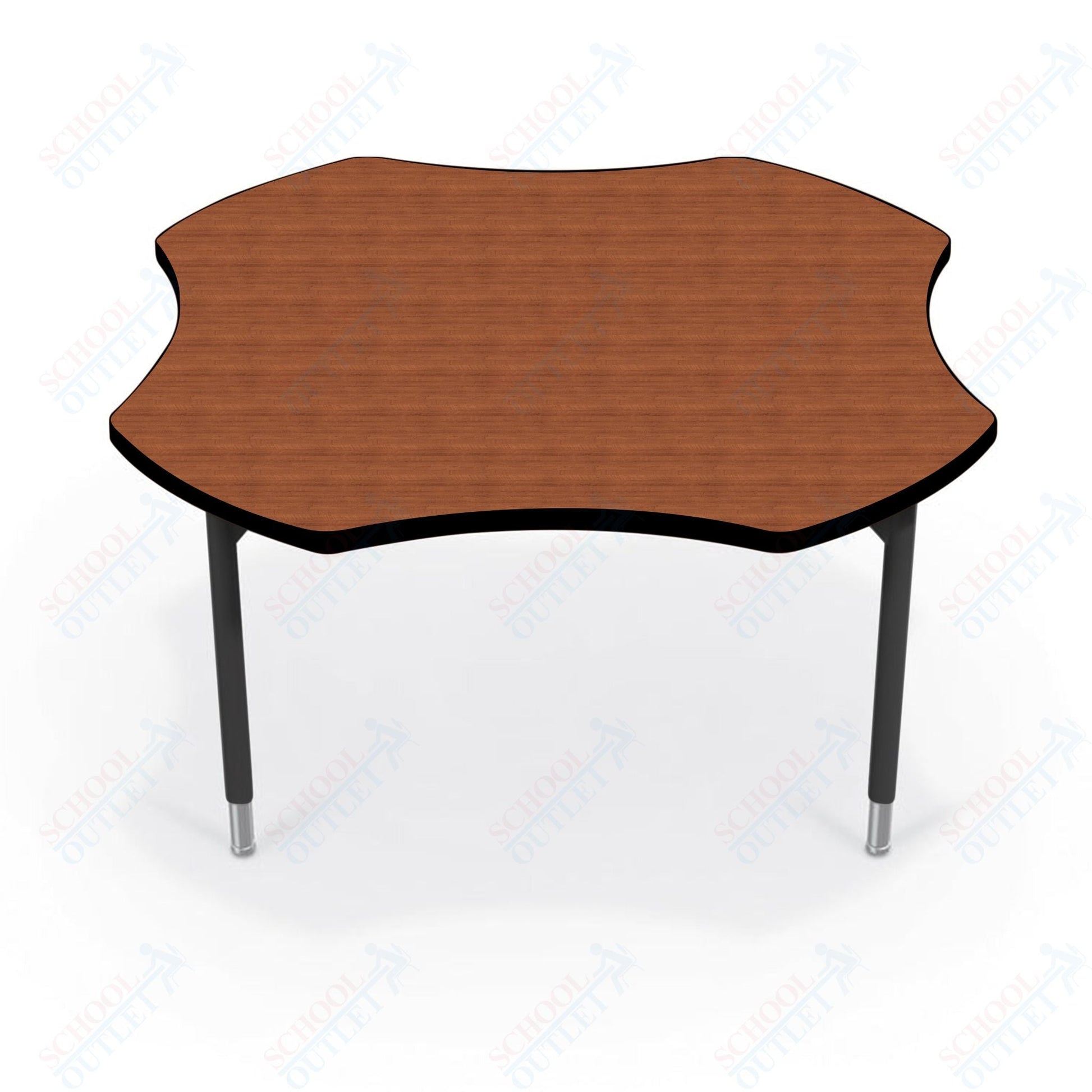 Hierarchy Clover School Activity Table (48"W x 48"D) HPL Top - Height Adjustable Legs by MooreCo - SchoolOutlet