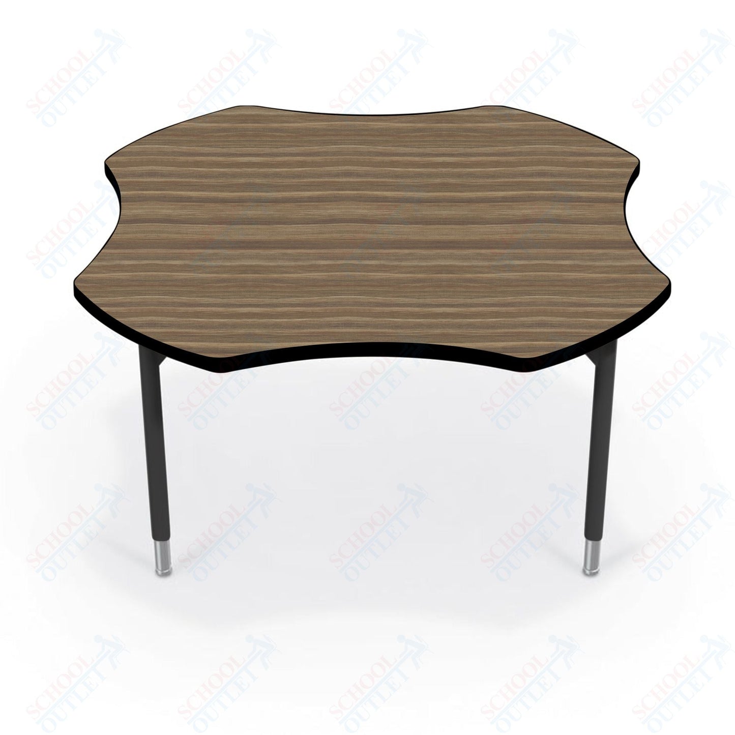 Hierarchy Clover School Activity Table (48"W x 48"D) HPL Top - Height Adjustable Legs by MooreCo - SchoolOutlet