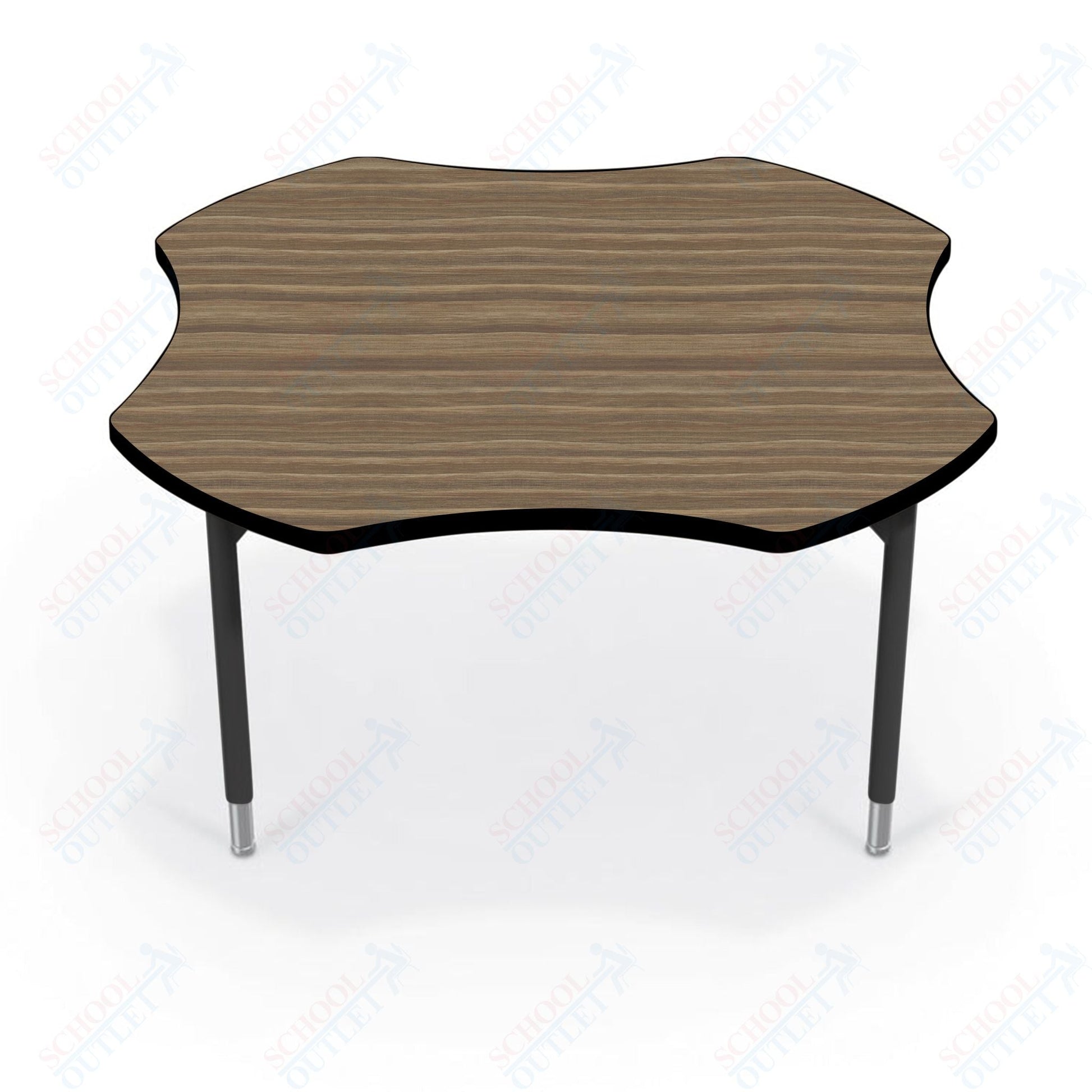 Hierarchy Clover School Activity Table (48"W x 48"D) HPL Top - Height Adjustable Legs by MooreCo - SchoolOutlet