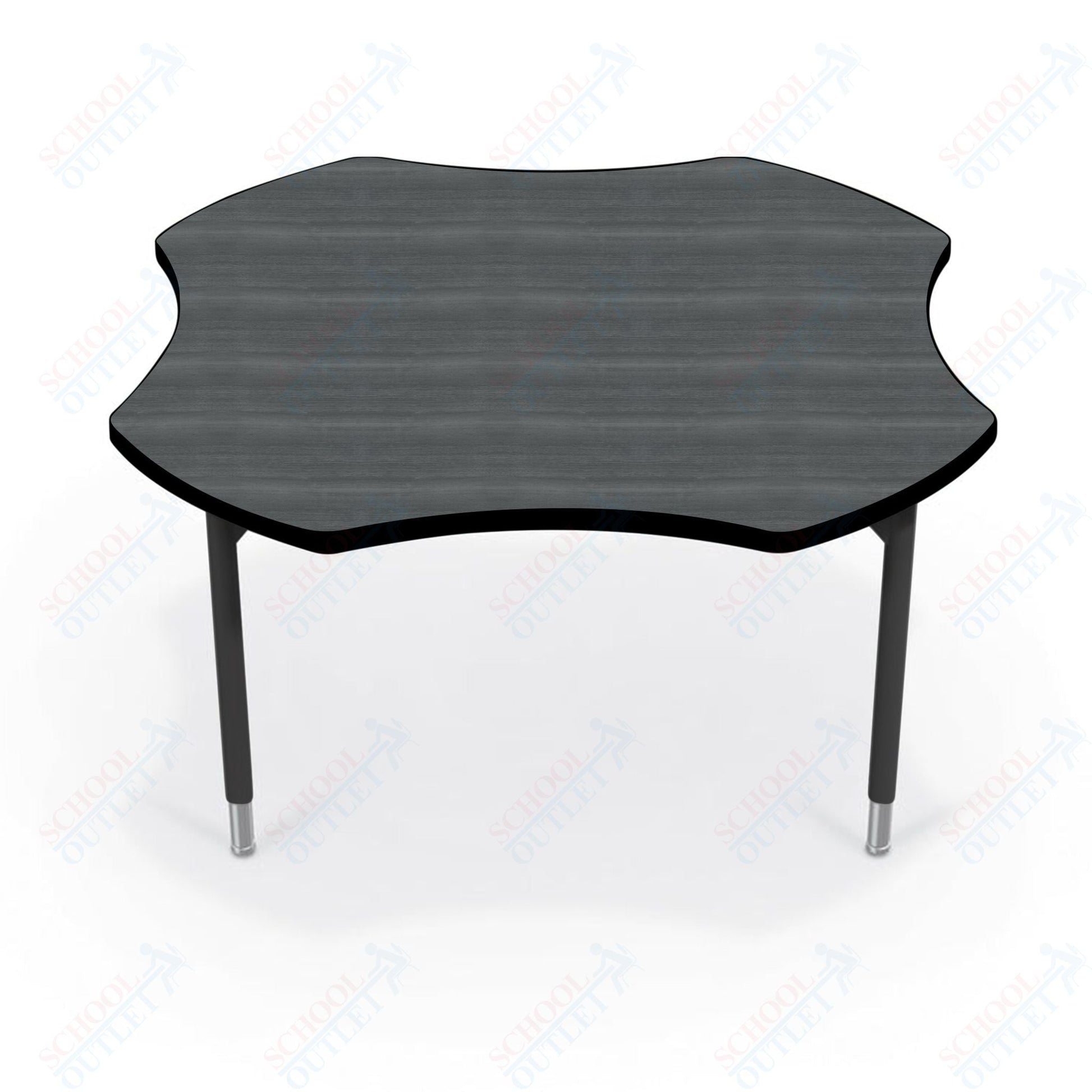 Hierarchy Clover School Activity Table (48"W x 48"D) HPL Top - Height Adjustable Legs by MooreCo - SchoolOutlet