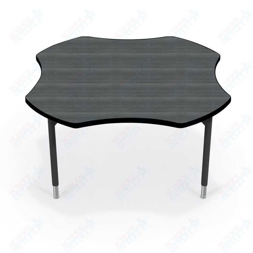 Hierarchy Clover School Activity Table (48"W x 48"D) HPL Top - Height Adjustable Legs by MooreCo - SchoolOutlet