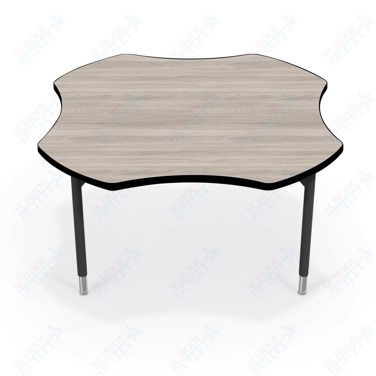 Hierarchy Clover School Activity Table (48"W x 48"D) HPL Top - Height Adjustable Legs by MooreCo - SchoolOutlet