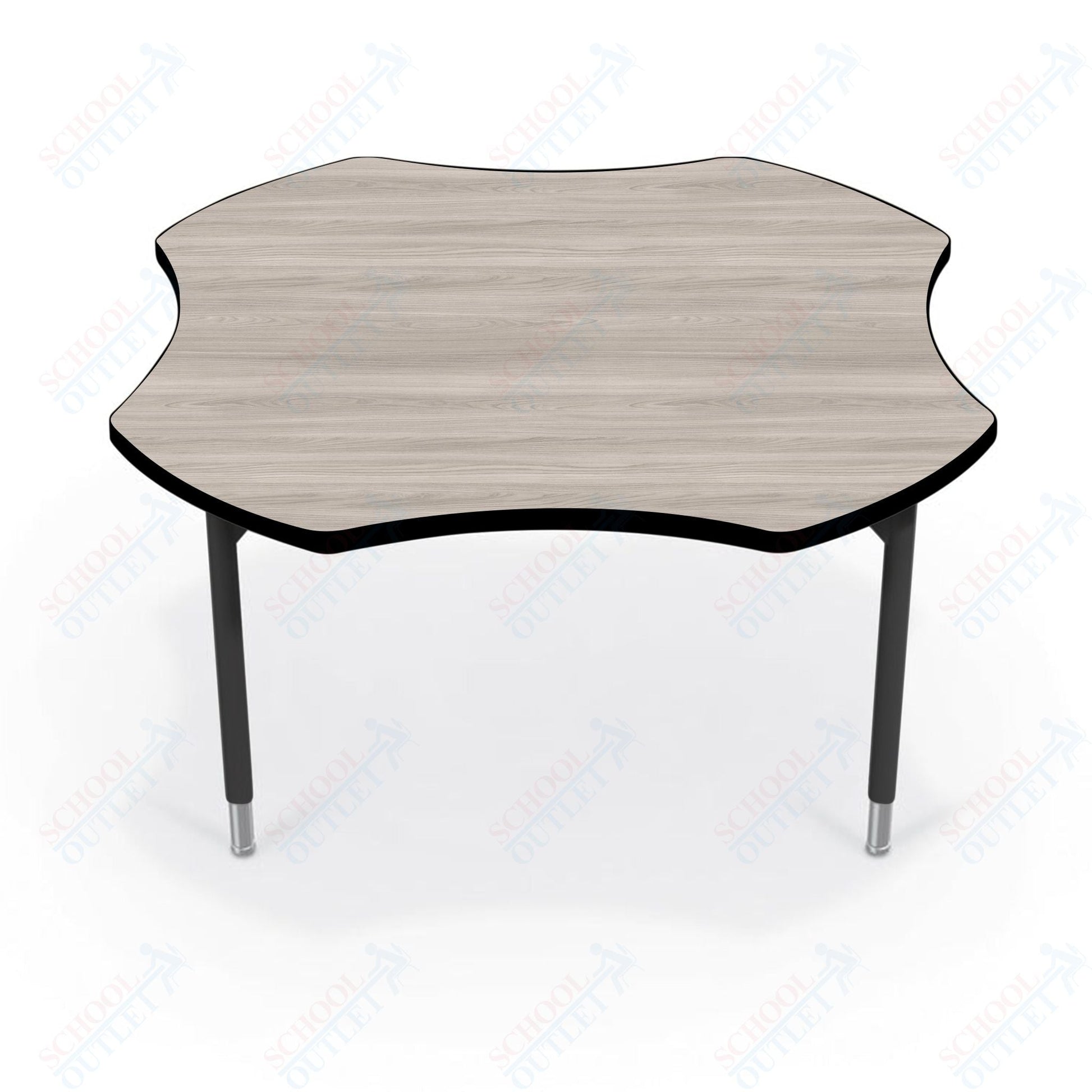 Hierarchy Clover School Activity Table (48"W x 48"D) HPL Top - Height Adjustable Legs by MooreCo - SchoolOutlet