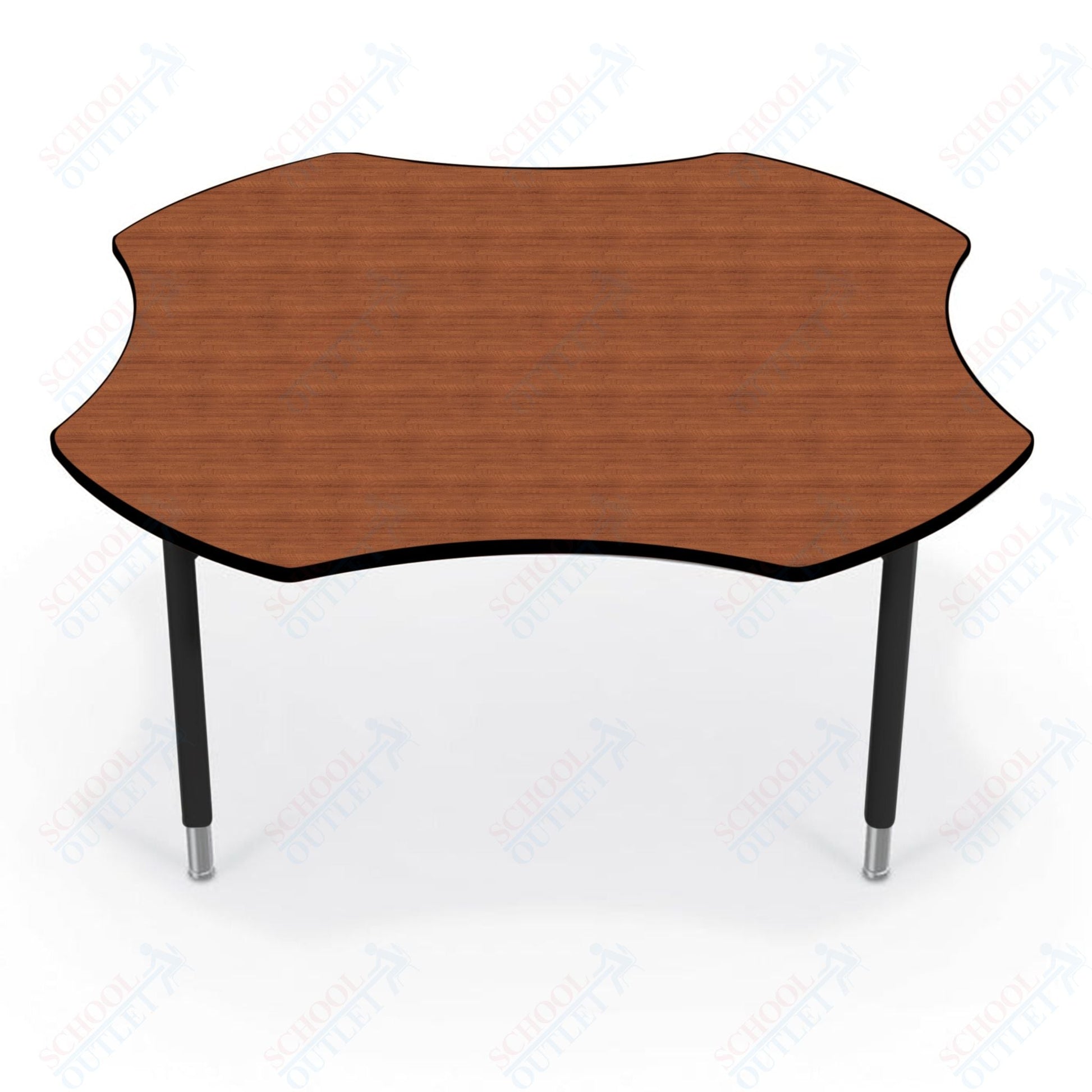 Hierarchy Clover School Activity Table (60"W x 60"D) HPL Top - Height Adjustable Legs by MooreCo - SchoolOutlet