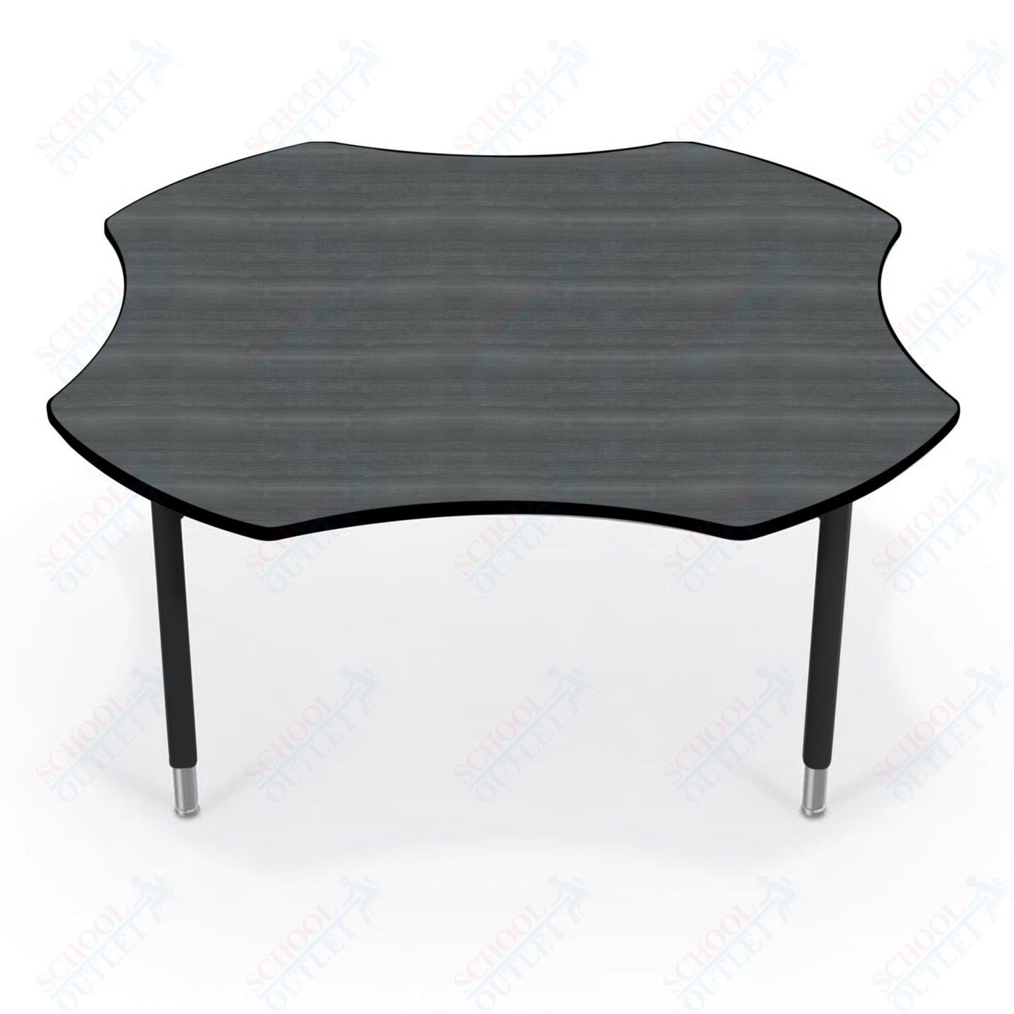 Hierarchy Clover School Activity Table (60"W x 60"D) HPL Top - Height Adjustable Legs by MooreCo - SchoolOutlet
