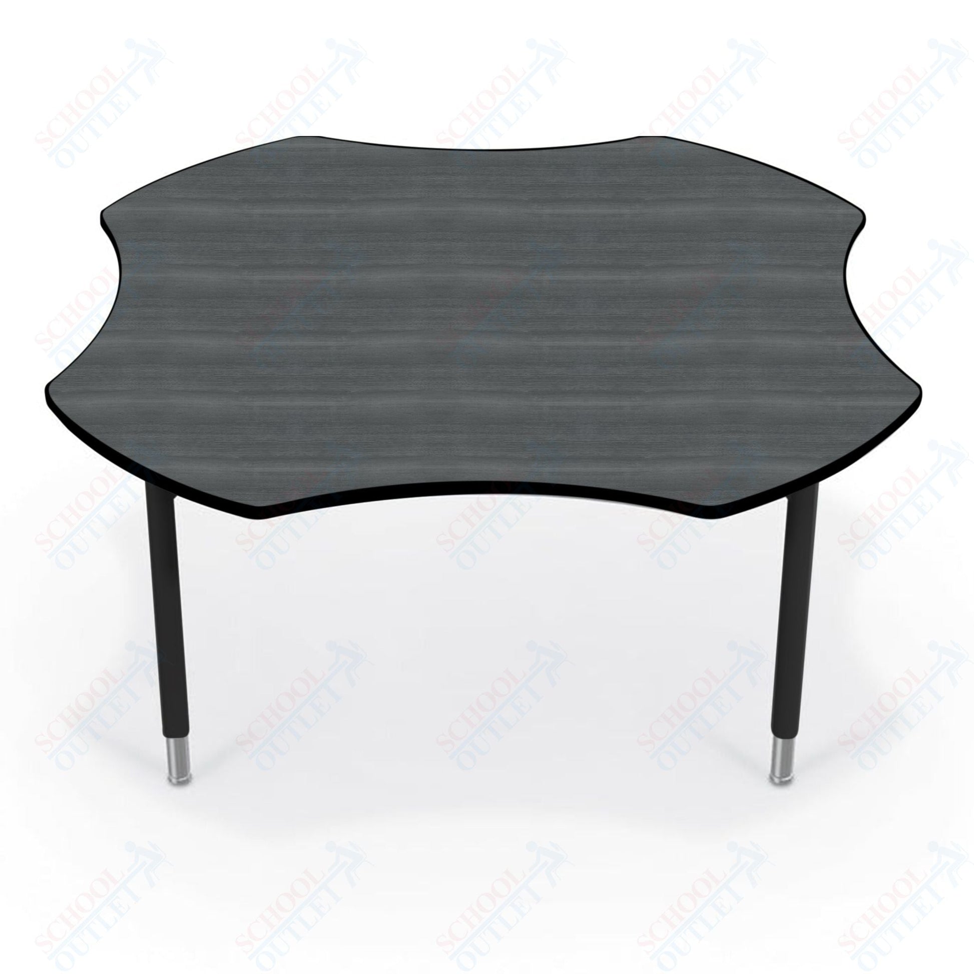 Hierarchy Clover School Activity Table (60"W x 60"D) HPL Top - Height Adjustable Legs by MooreCo - SchoolOutlet