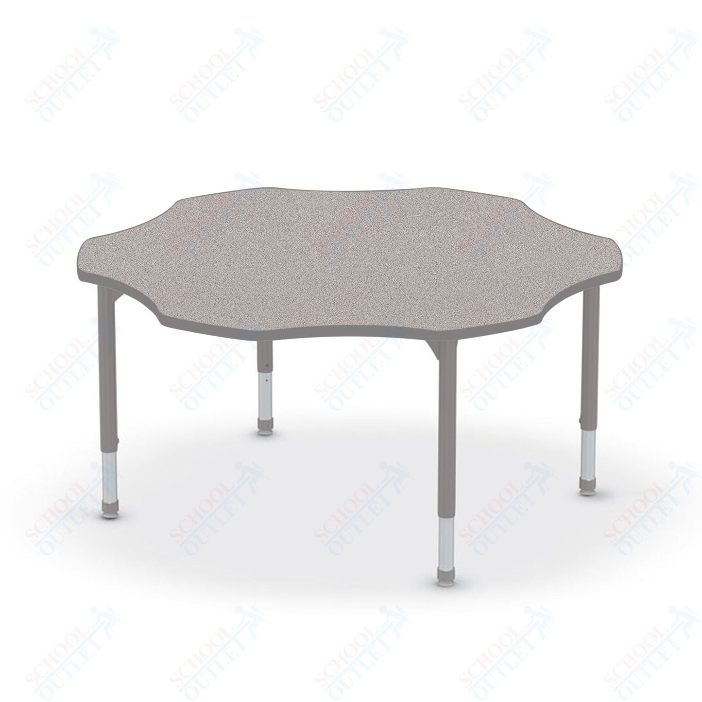 Hierarchy Flower School Activity Table (60"W x 60"D) HPL Top - Height Adjustable Legs by MooreCo - SchoolOutlet