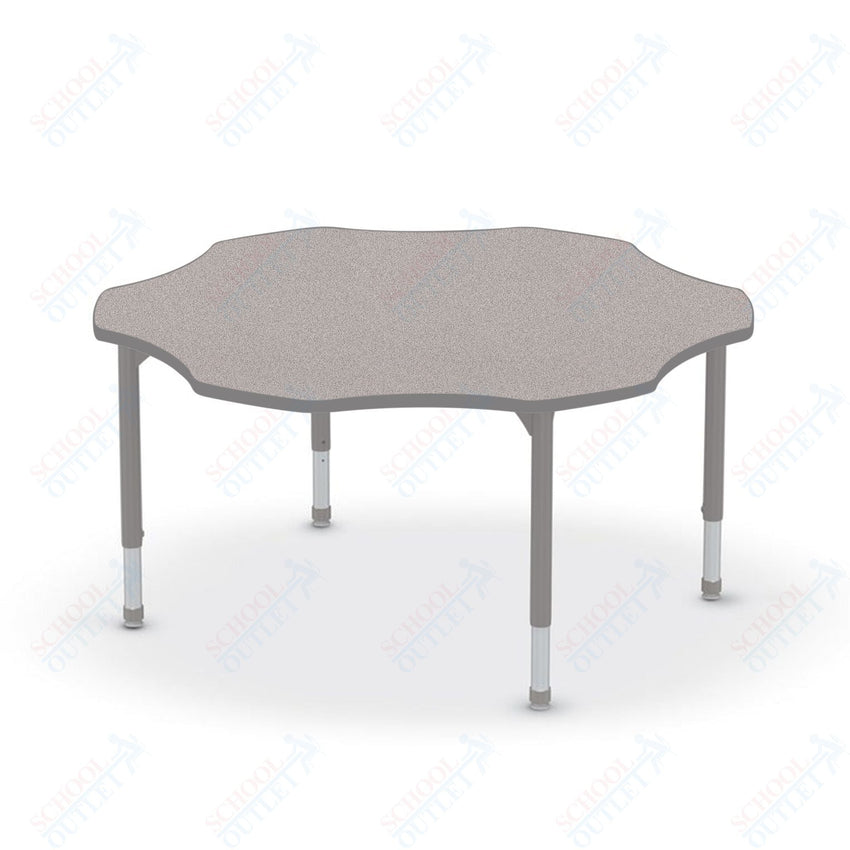 Hierarchy Flower School Activity Table (60"W x 60"D) HPL Top - Height Adjustable Legs by MooreCo - SchoolOutlet